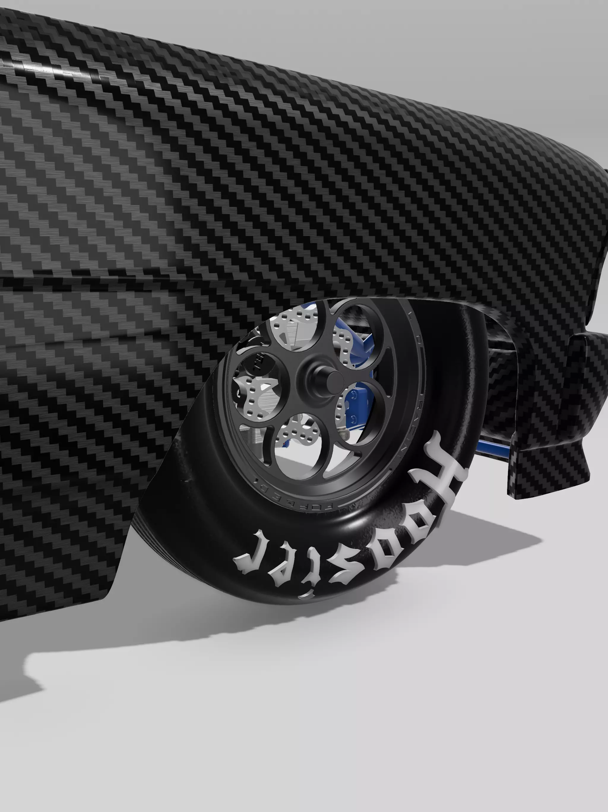 1967 Nova PROMOD Wheel N tire set Weld Magnum 3D print model_0