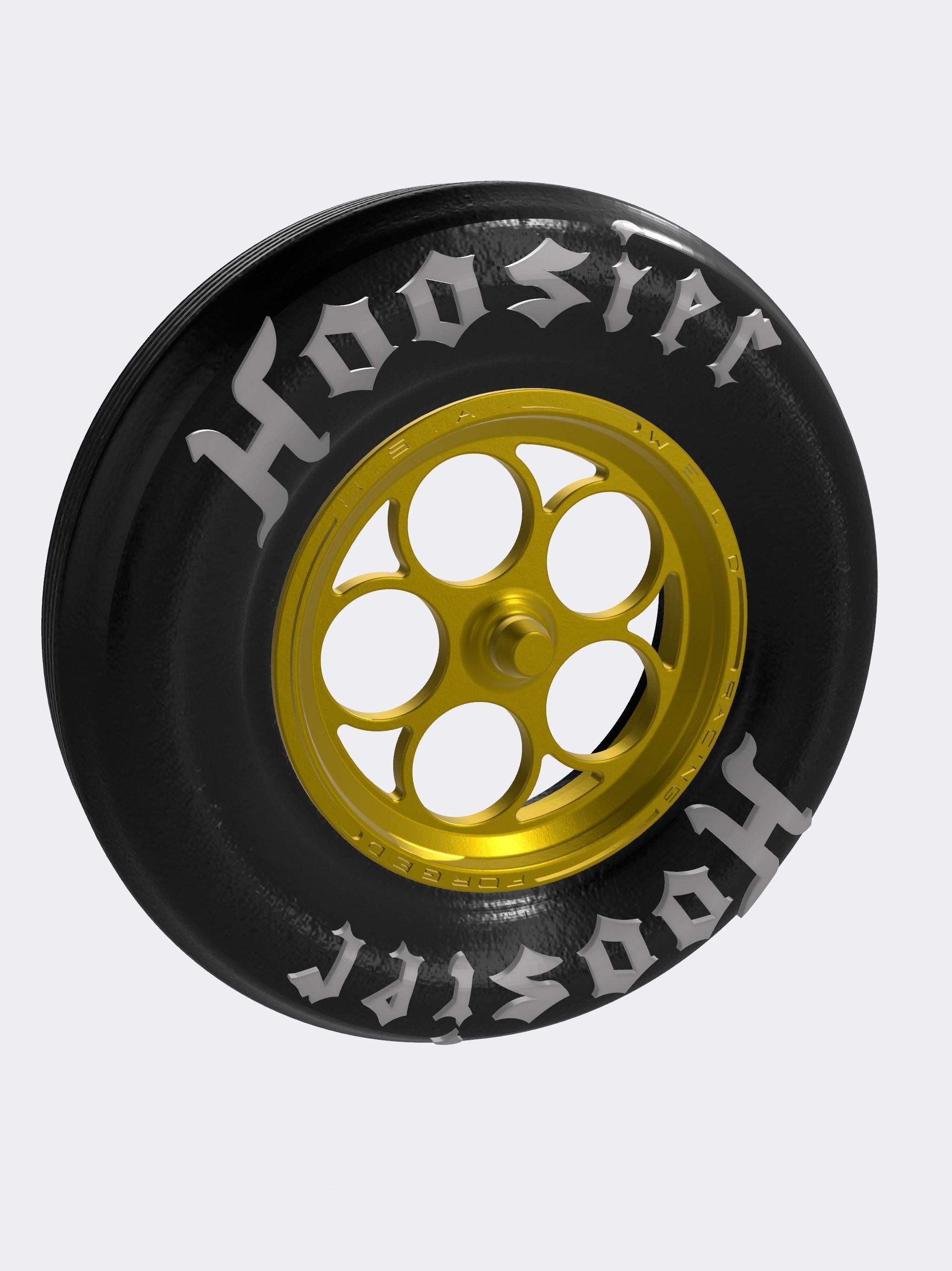 1967 Nova PROMOD Wheel N tire set Weld Magnum 3D print model_10