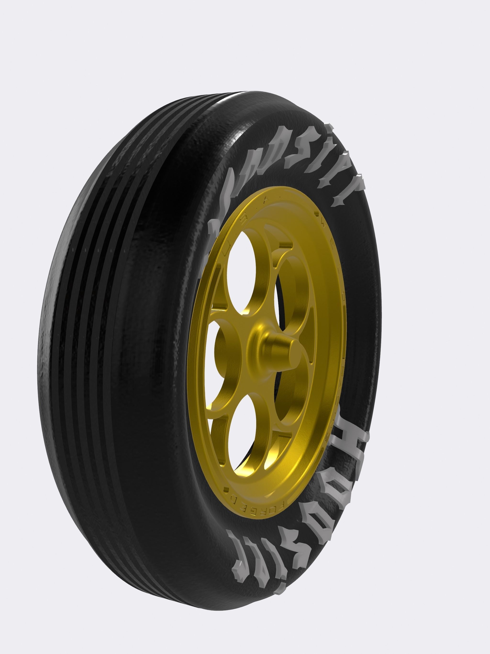 1967 Nova PROMOD Wheel N tire set Weld Magnum 3D print model_5