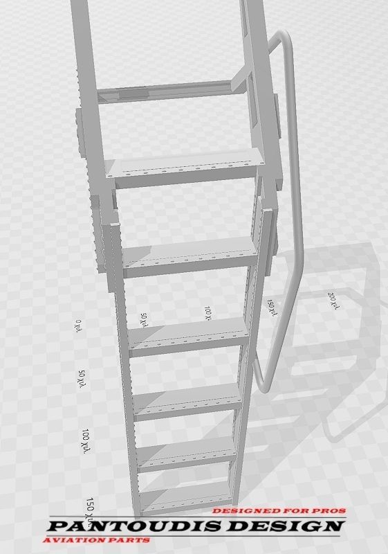 F-16C Fighting Falcon - Crew Boarding Ladder 3D print model_2