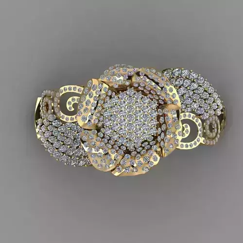 Flower Bracelet 3D PrInt Model 