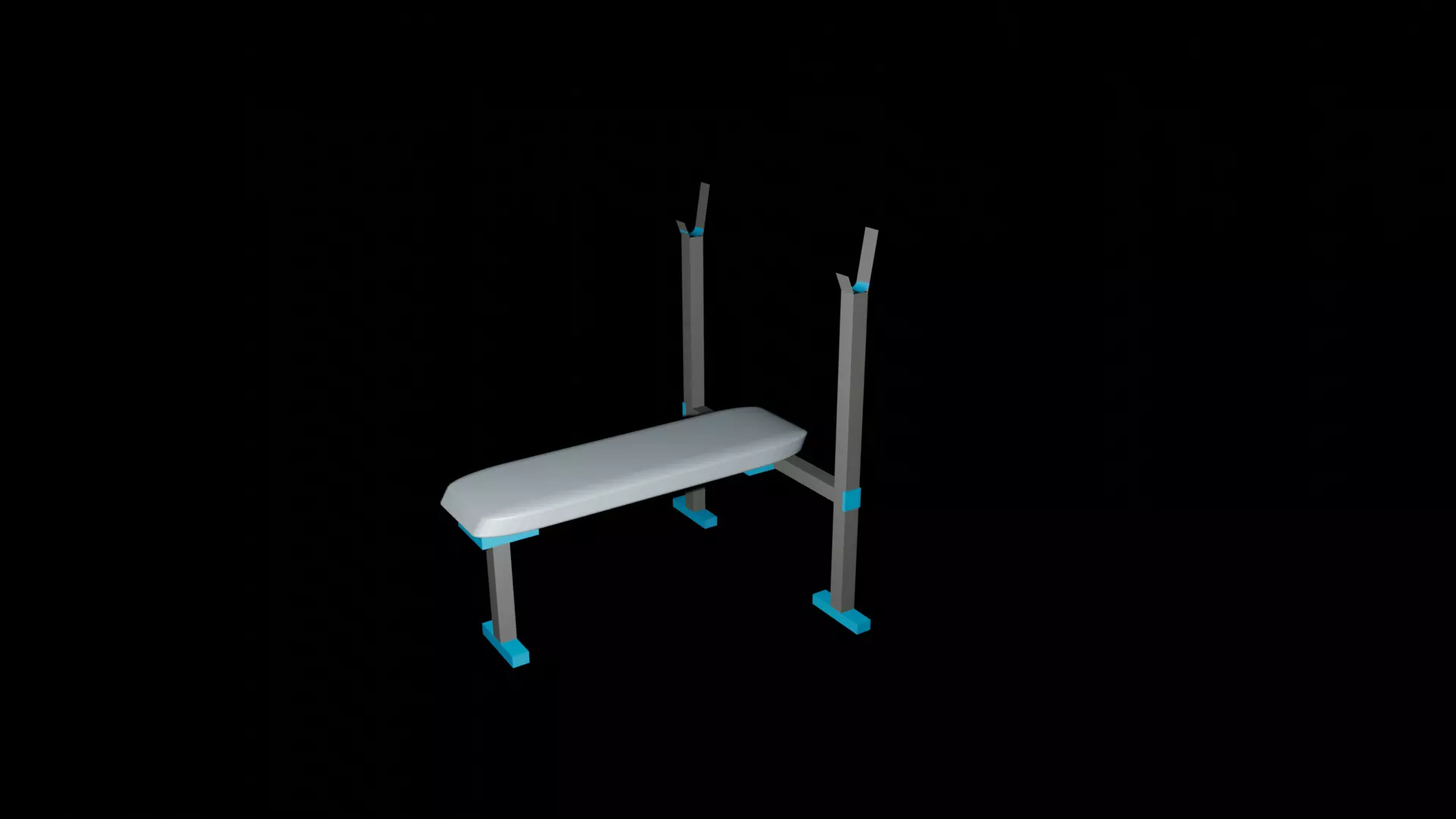 Bench Press 3D Low-poly Model Low-poly 3D model