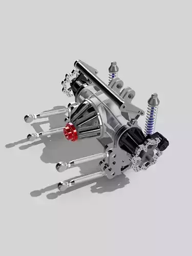 1967 Nova PROMOD Diff assembly N 4 link N driveshaft 3D print model