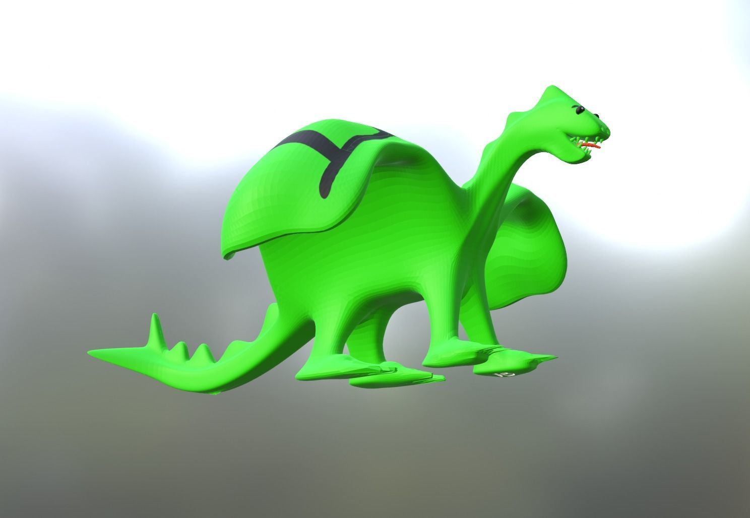 Low Poly Dragon Free low-poly 3D model_15