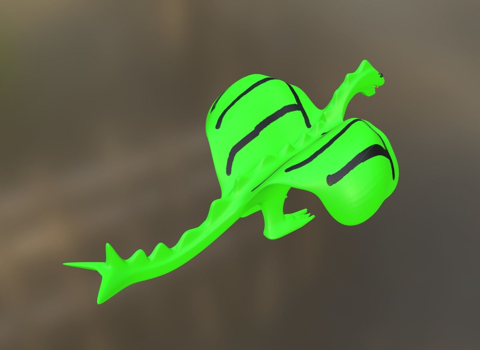 Low Poly Dragon Free low-poly 3D model_14