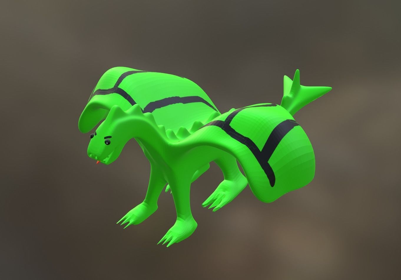 Low Poly Dragon Free low-poly 3D model_13