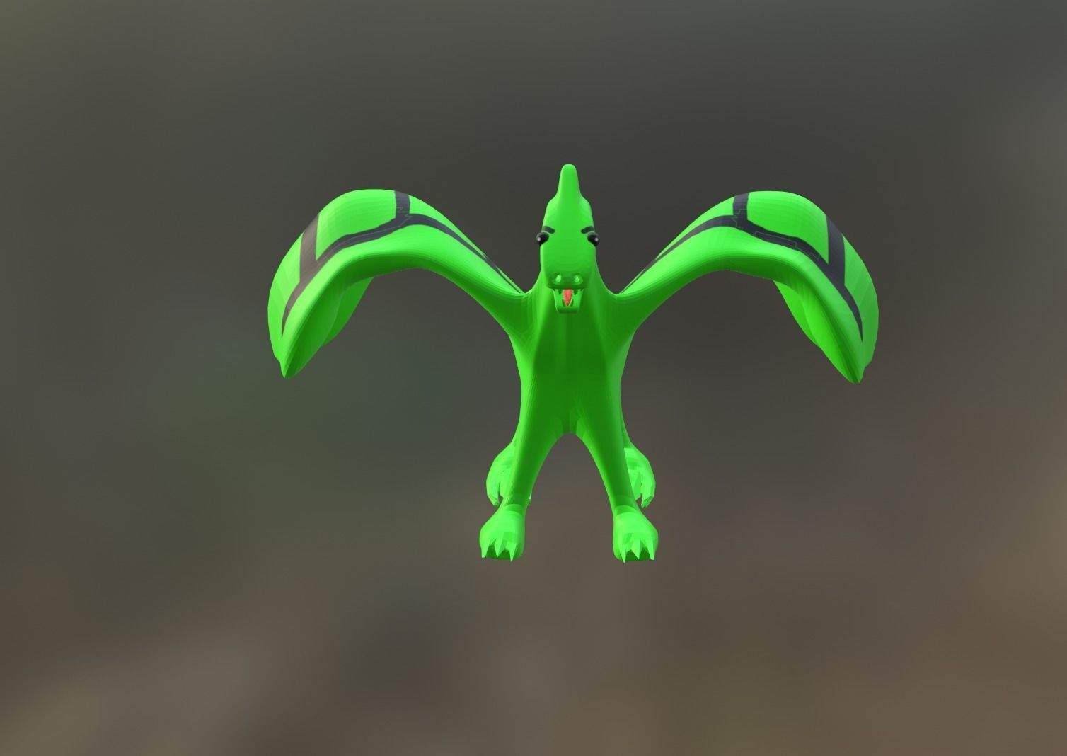 Low Poly Dragon Free low-poly 3D model_17