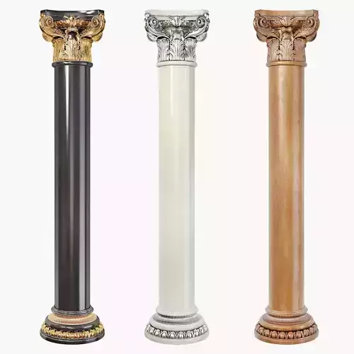 Classic column 01 3D model