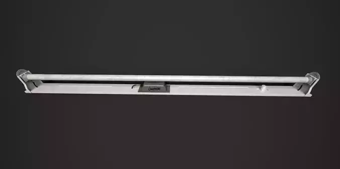 Retro 90s Tube Light - 3D Maya Model with Polygon Mesh