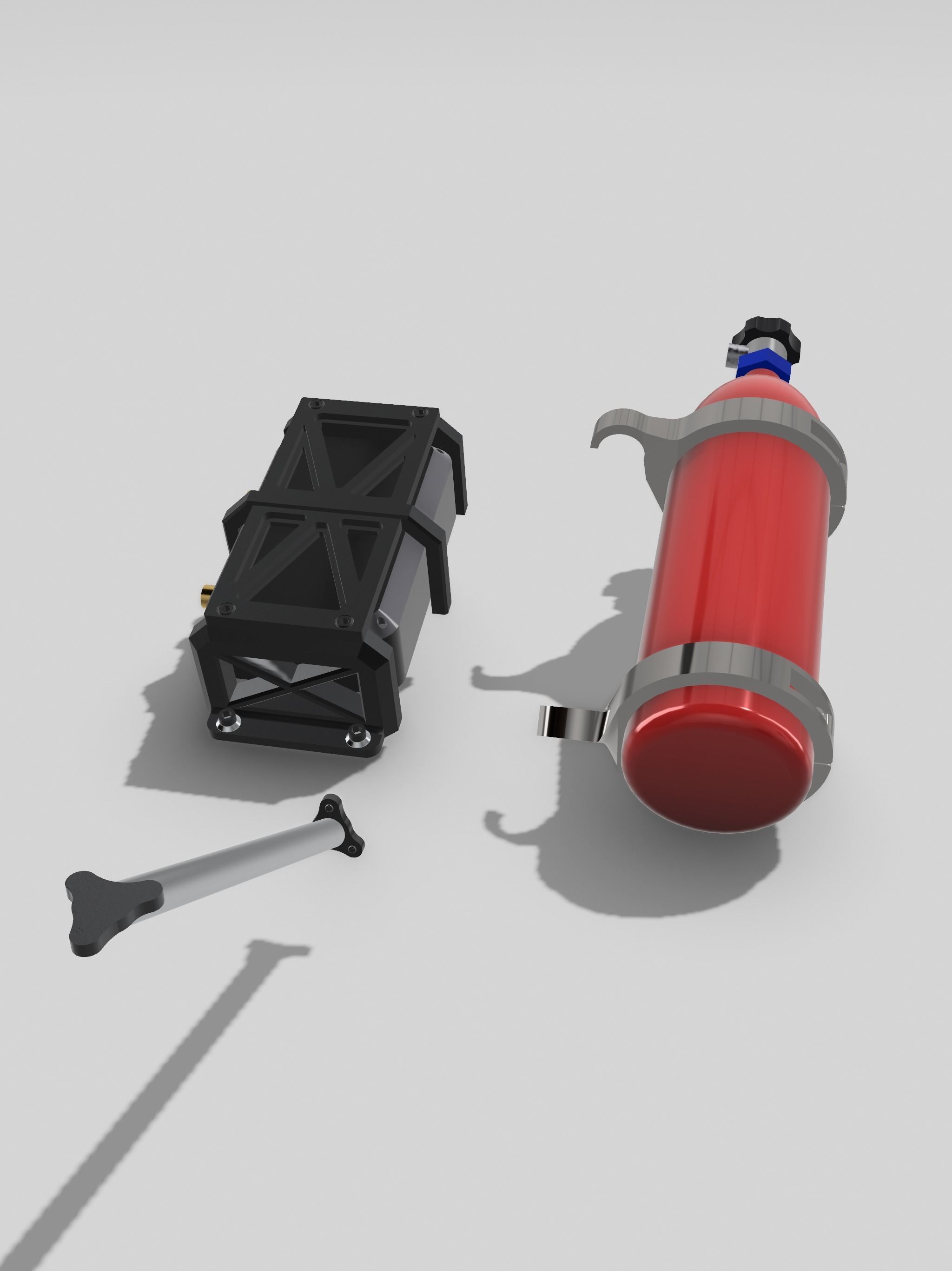 1967 Nova PROMOD Extras Dry Sump tank N battery N extinguisher 3D print model_10