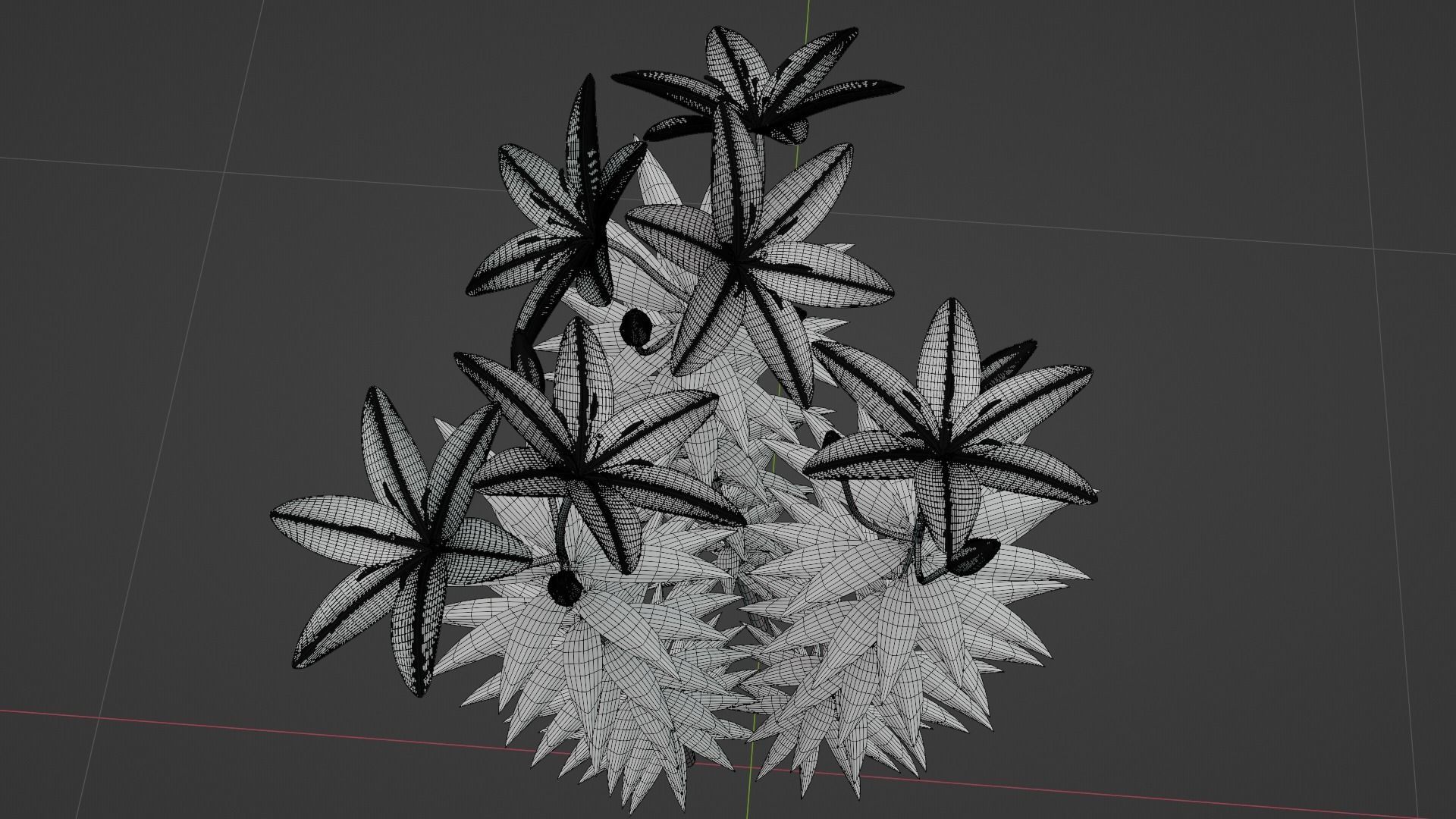 Lilium Lily Plant Low-poly 3D model_5