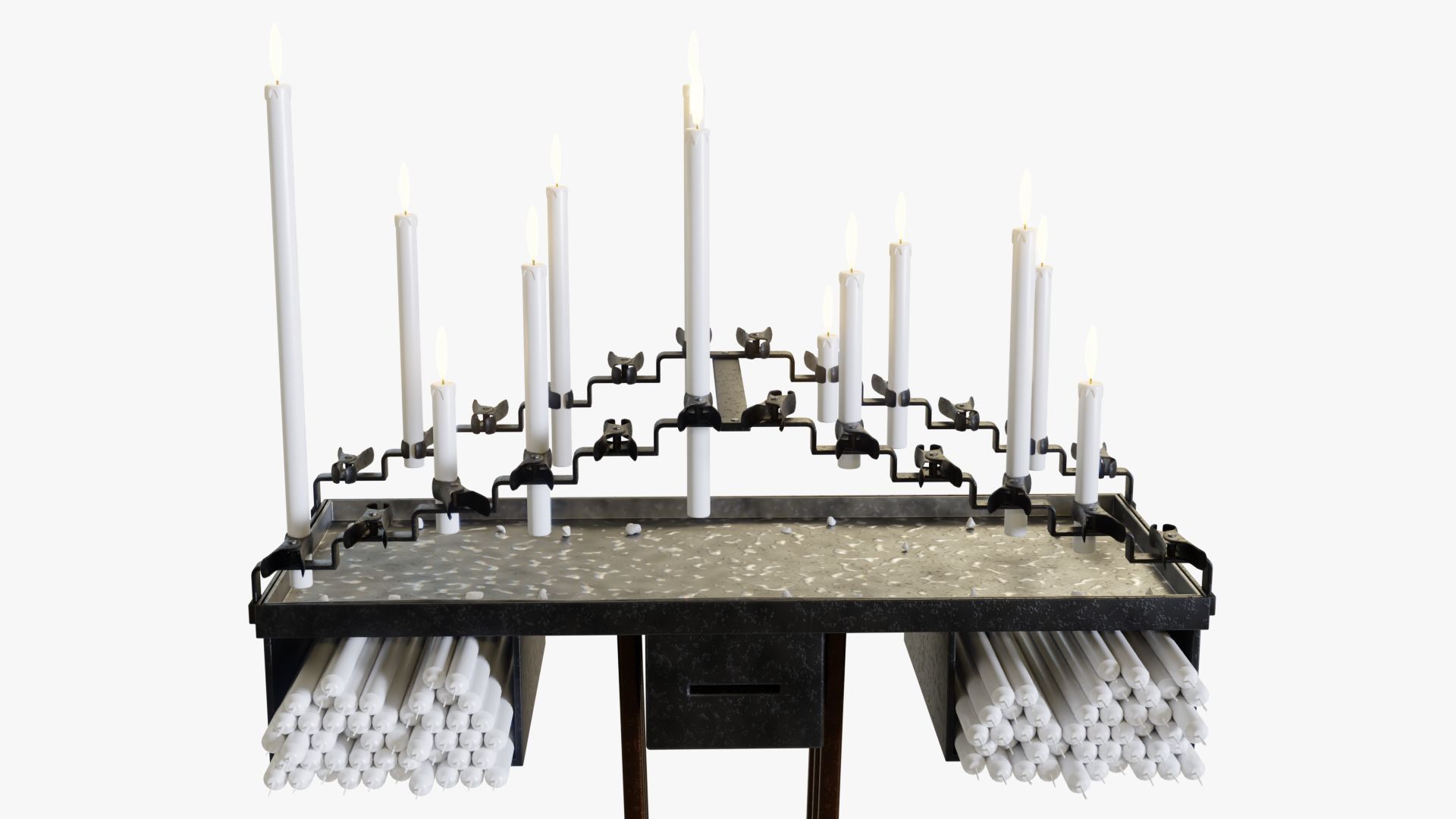 Old candle holder 3D model_2