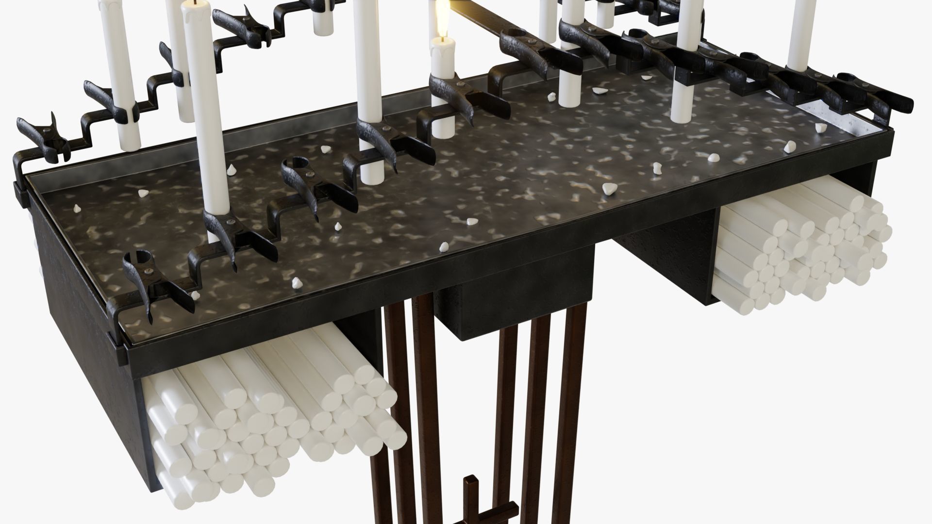 Old candle holder 3D model_5