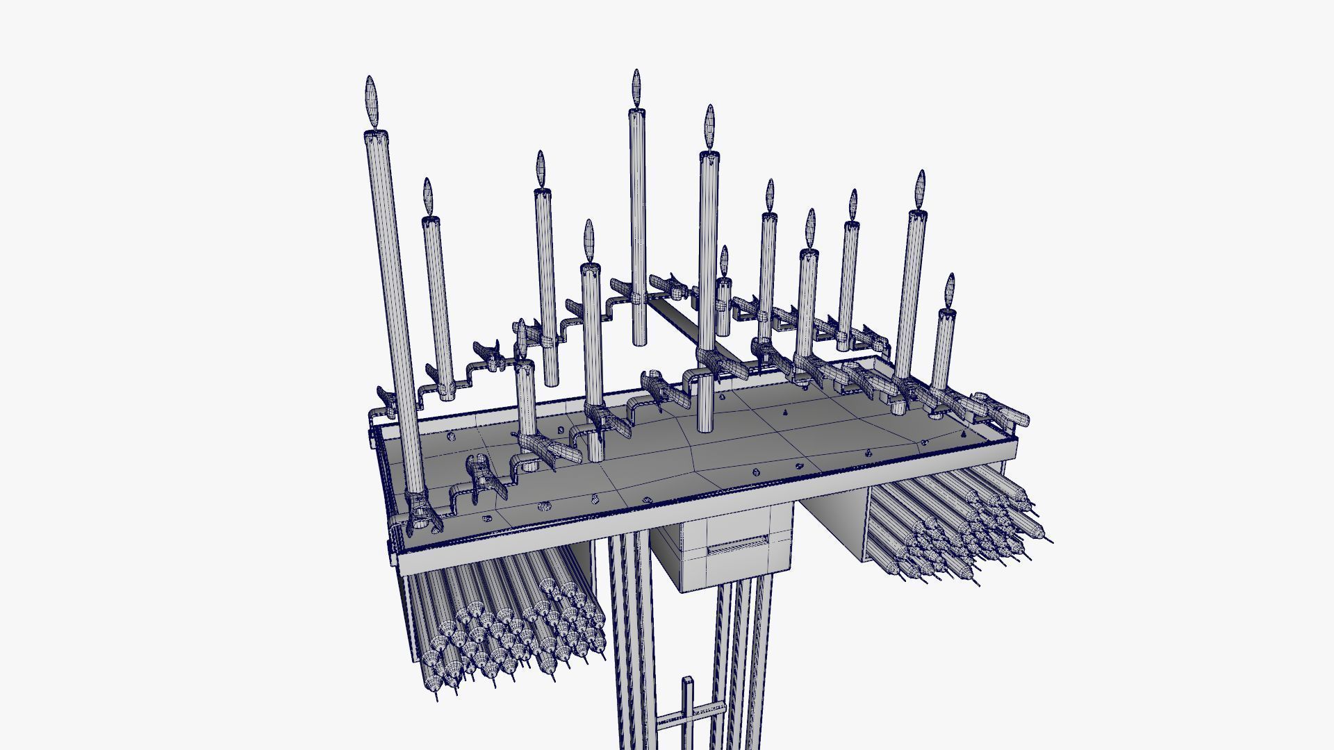Old candle holder 3D model_16