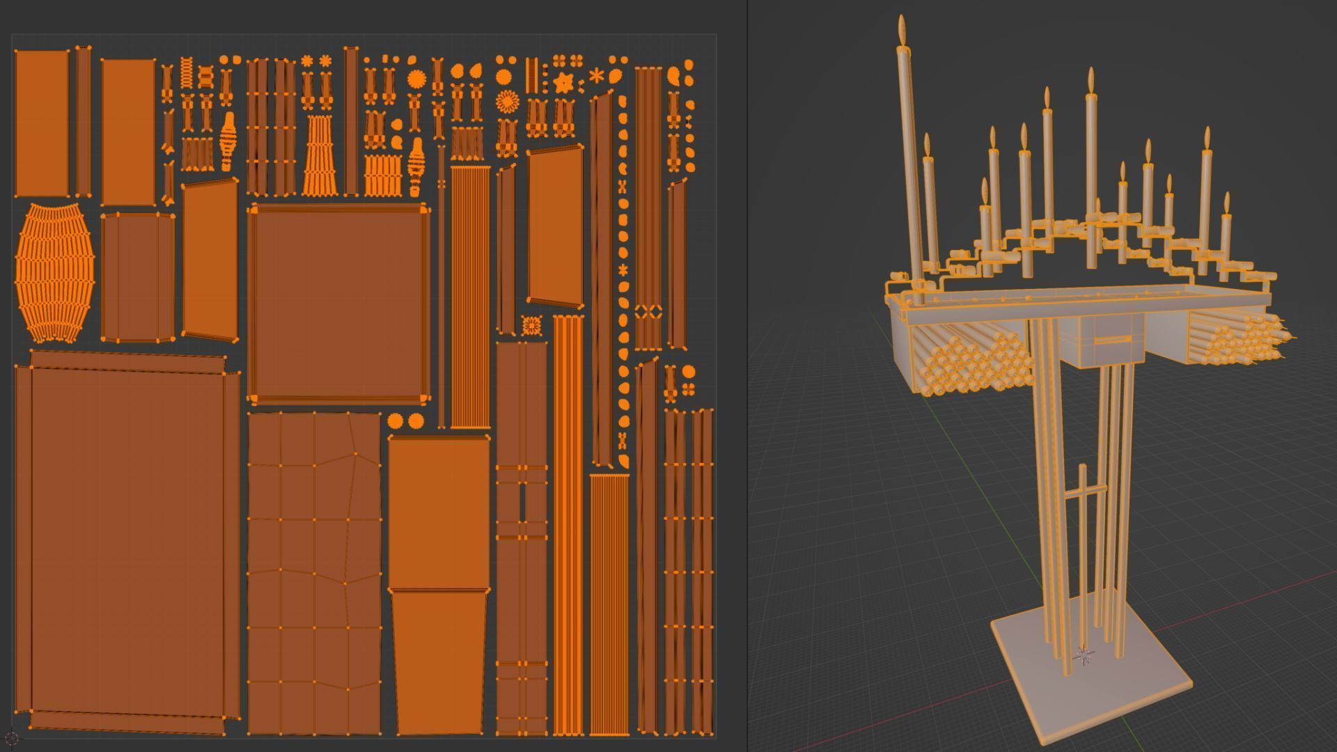 Old candle holder 3D model_14