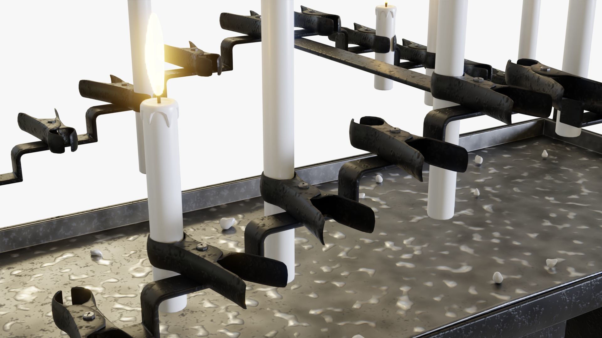 Old candle holder 3D model_7