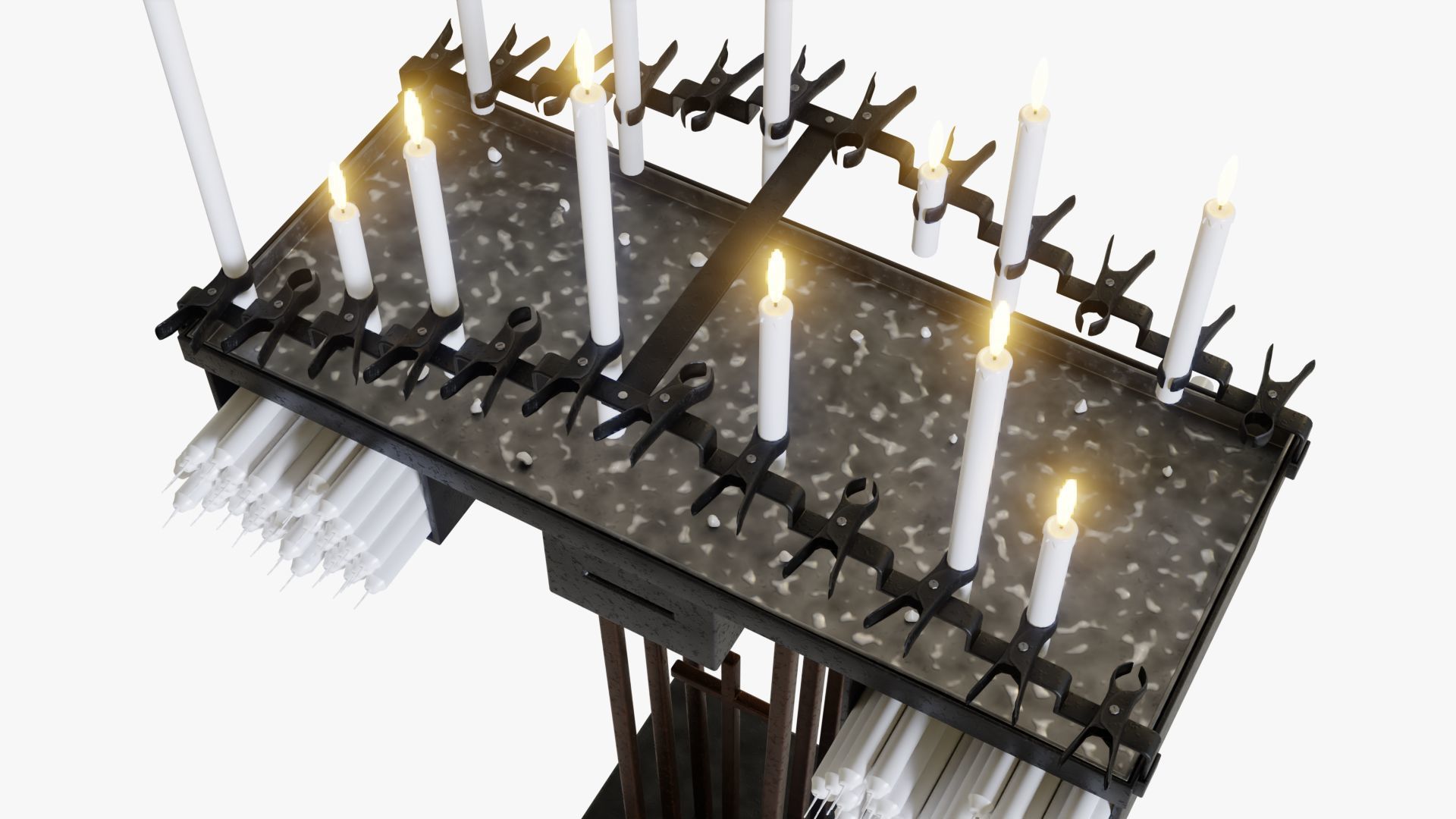 Old candle holder 3D model_3