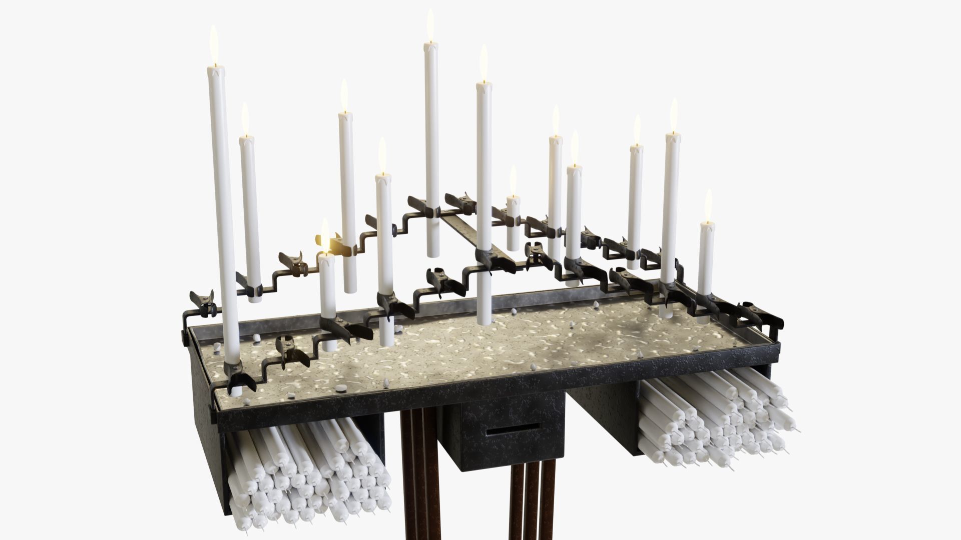 Old candle holder 3D model_1