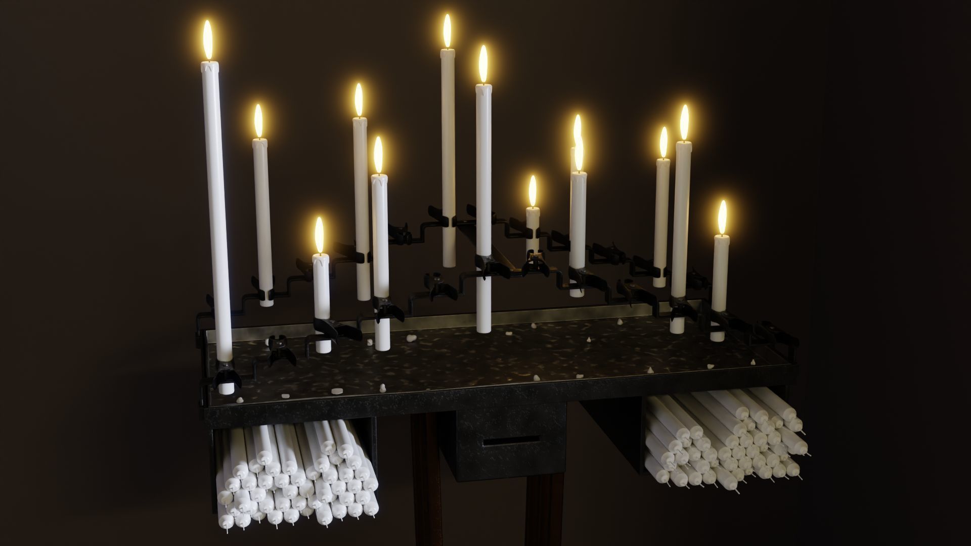 Old candle holder 3D model_12