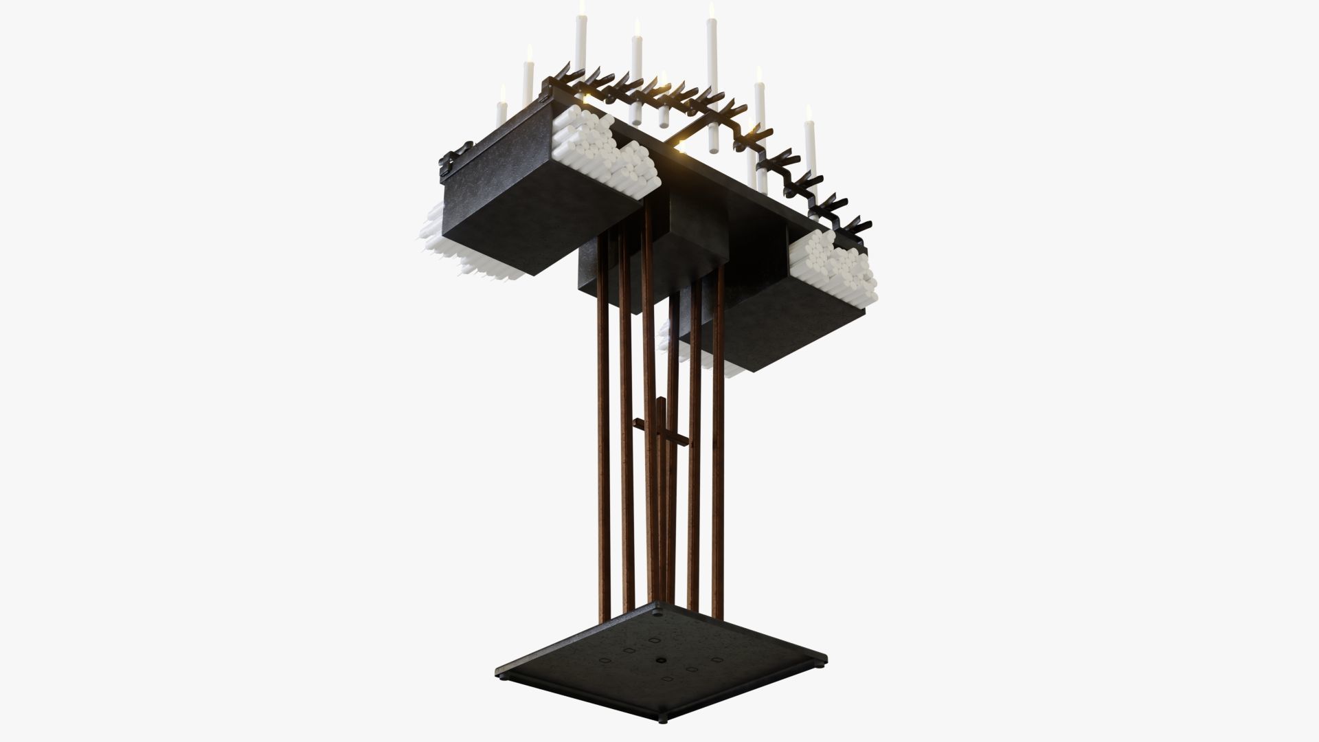 Old candle holder 3D model_11