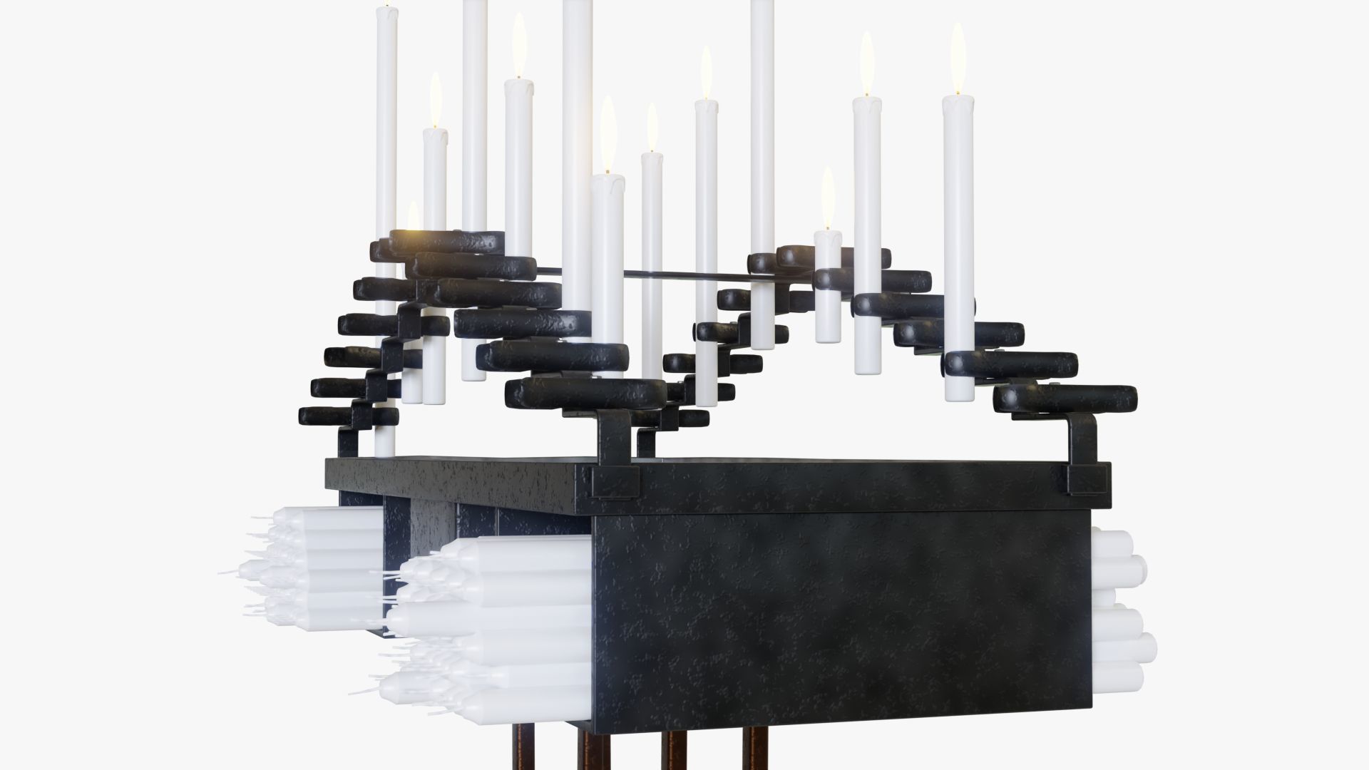 Old candle holder 3D model_4