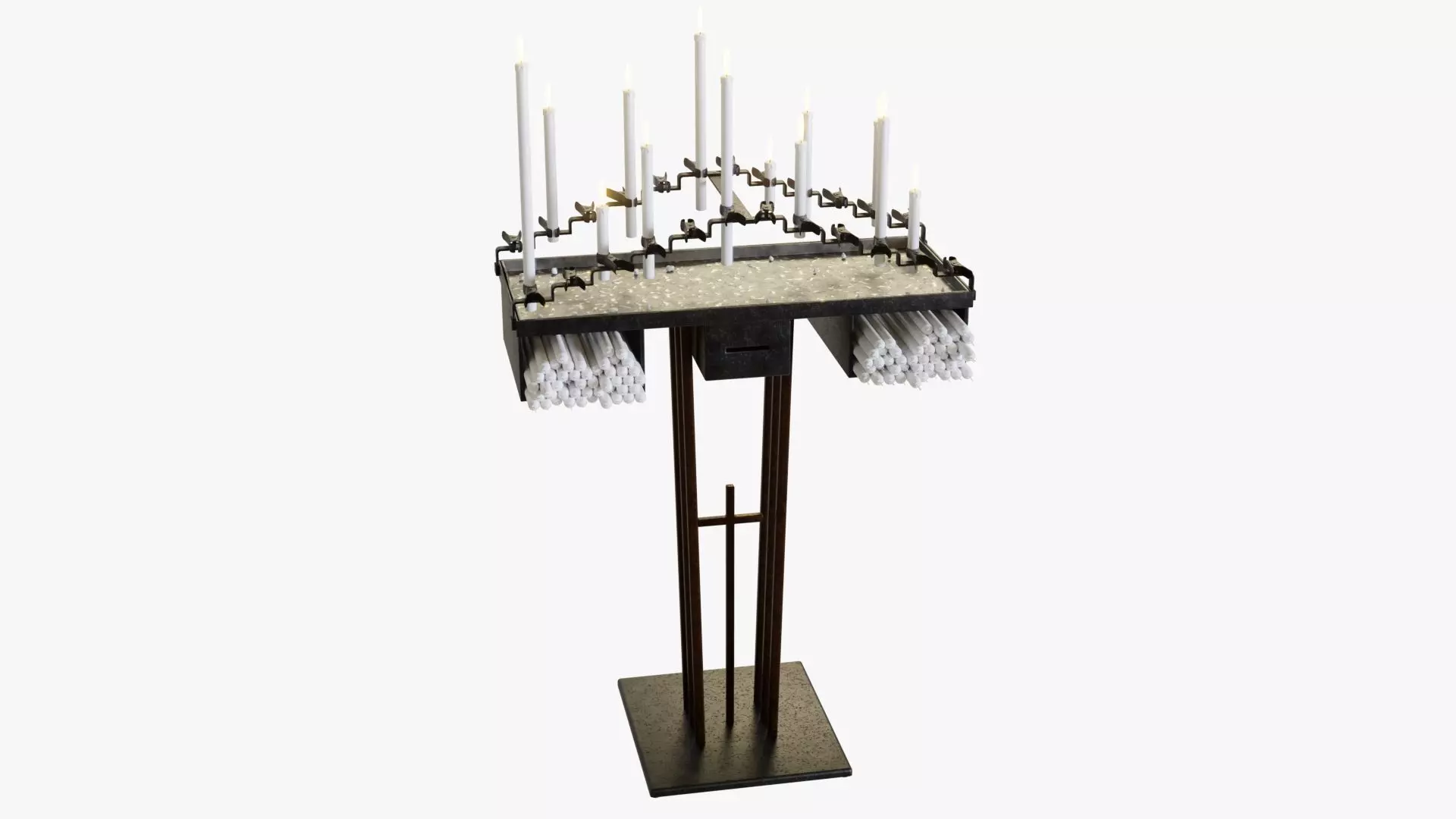 Old candle holder 3D model_0
