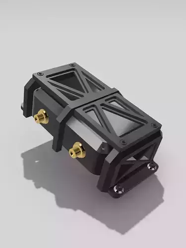 Pro Mod Lithium light weight battery with billet holder 3D print model