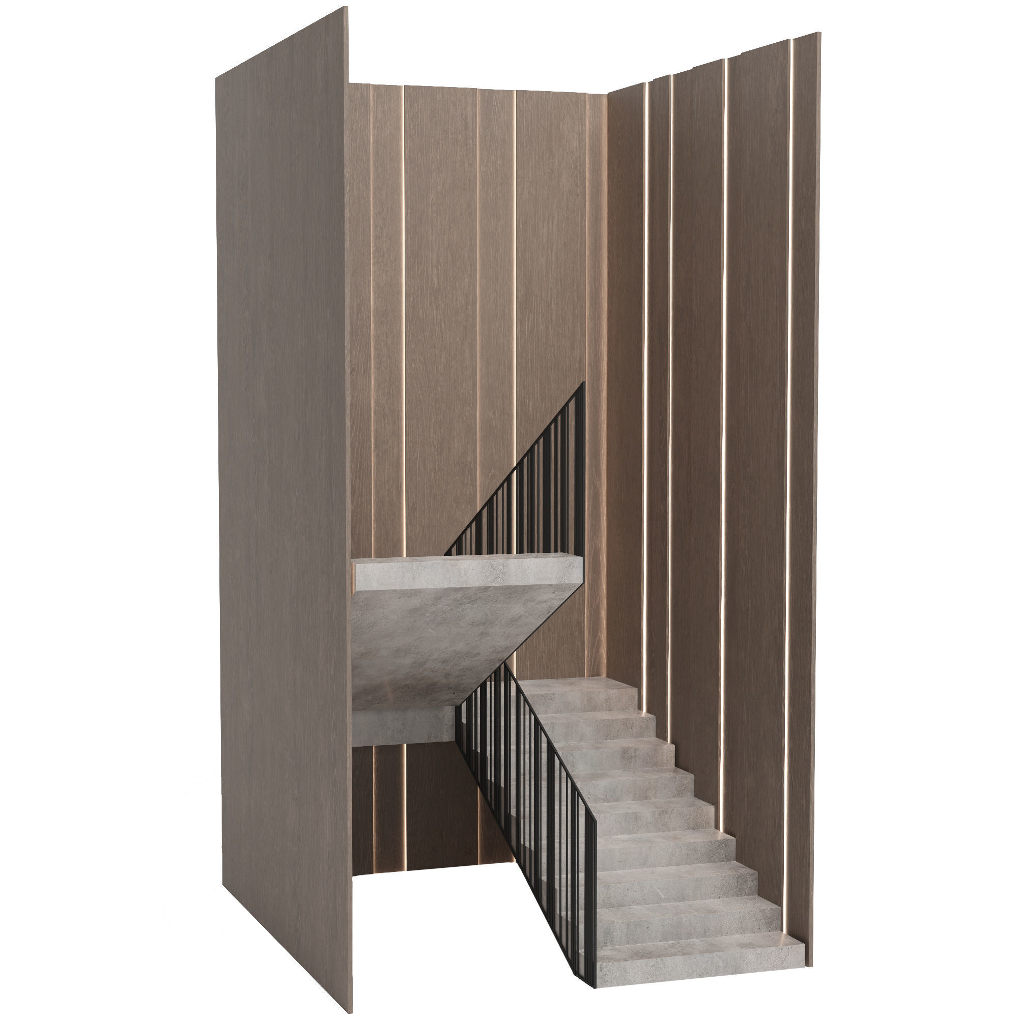 Staircase 3D model_2