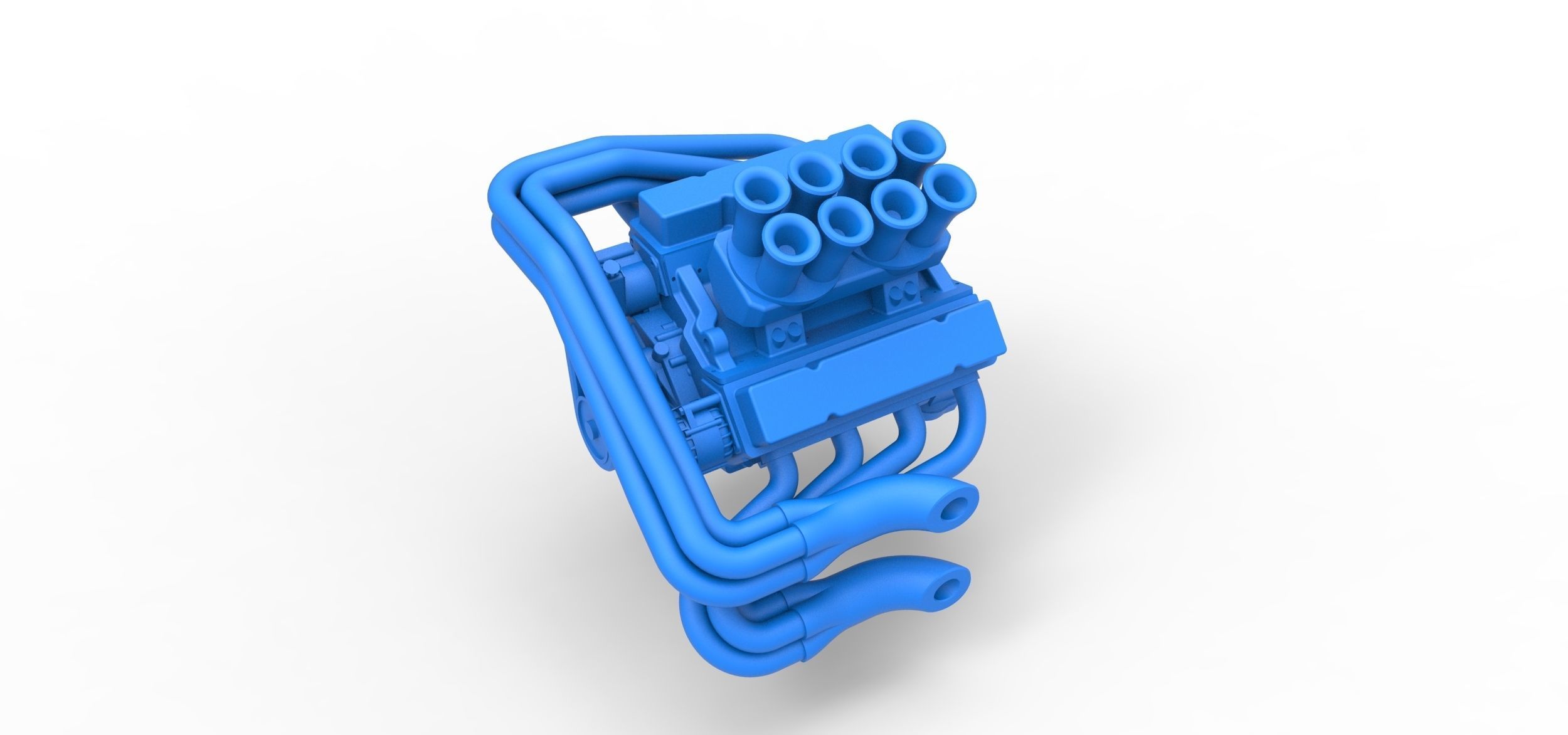 Engine V8 for Supermodified race car Scale 1 to 25 3D print model_1