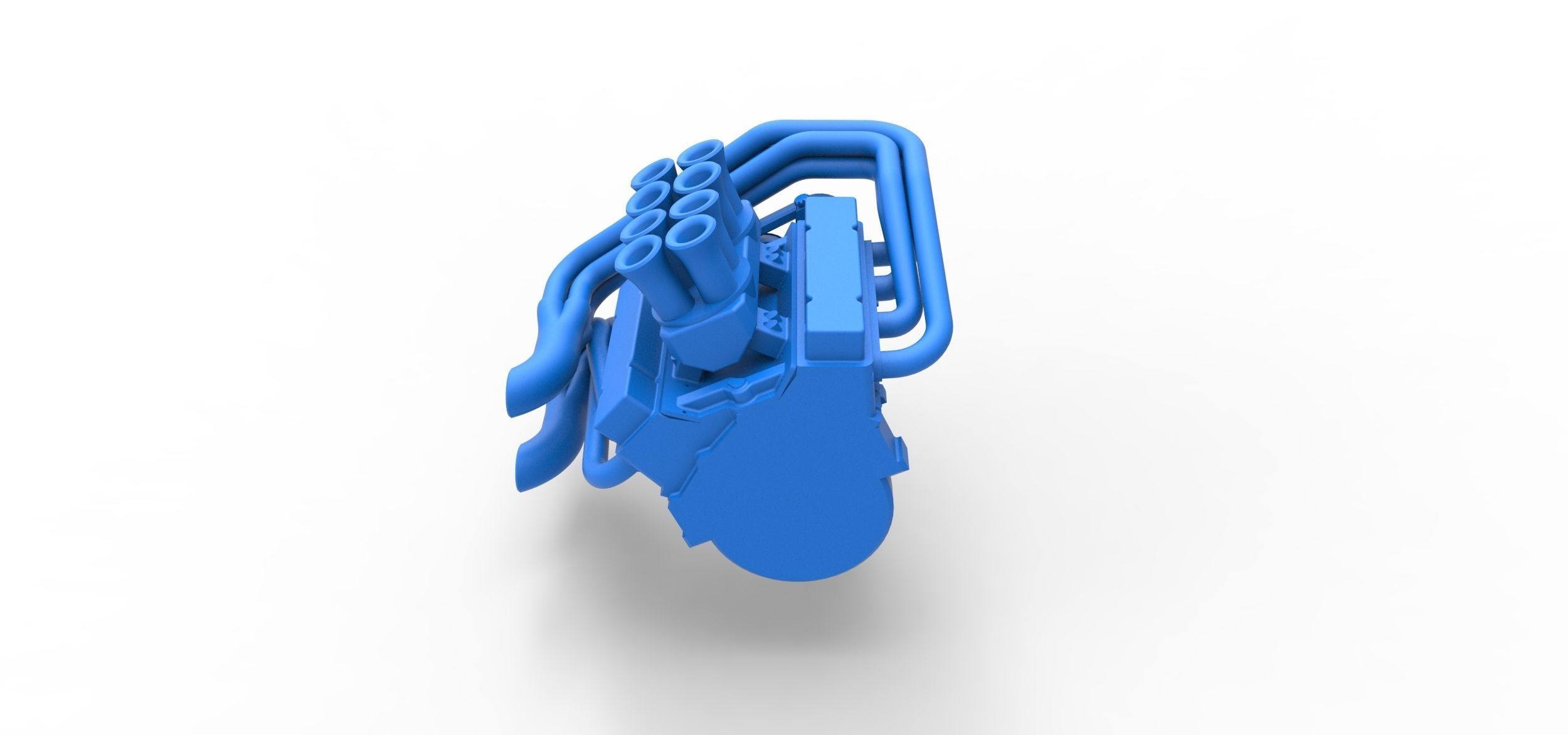 Engine V8 for Supermodified race car Scale 1 to 25 3D print model_11