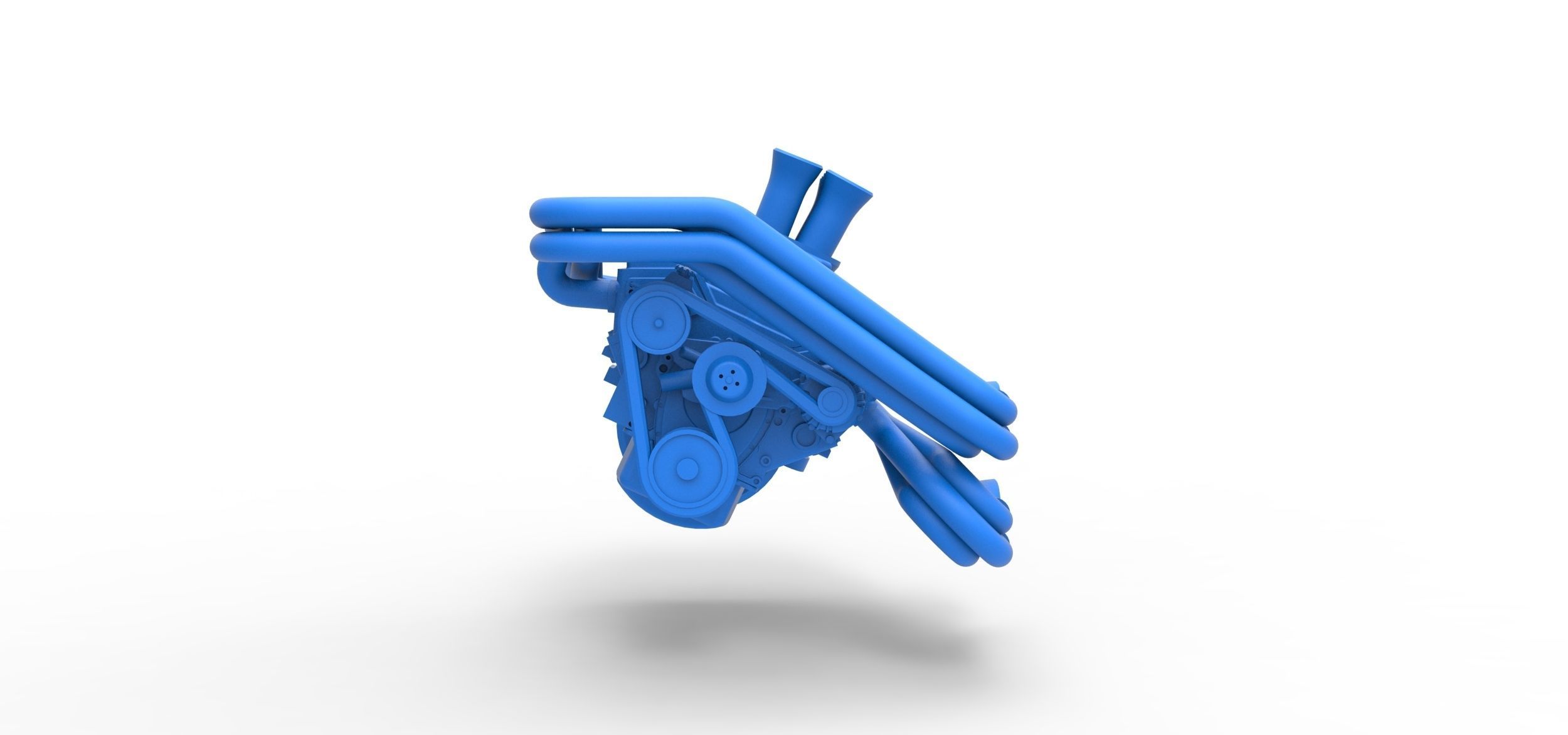 Engine V8 for Supermodified race car Scale 1 to 25 3D print model_4