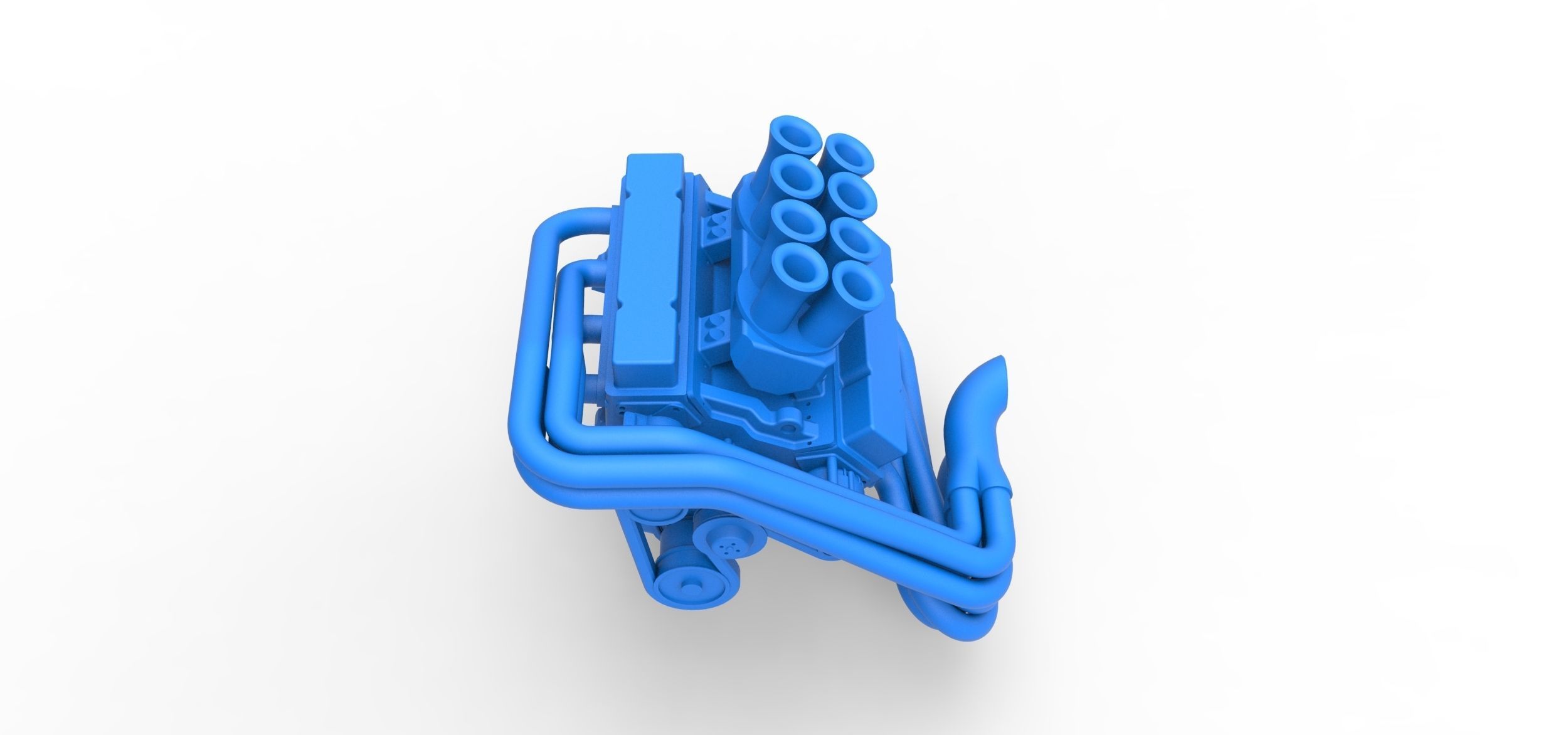 Engine V8 for Supermodified race car Scale 1 to 25 3D print model_5