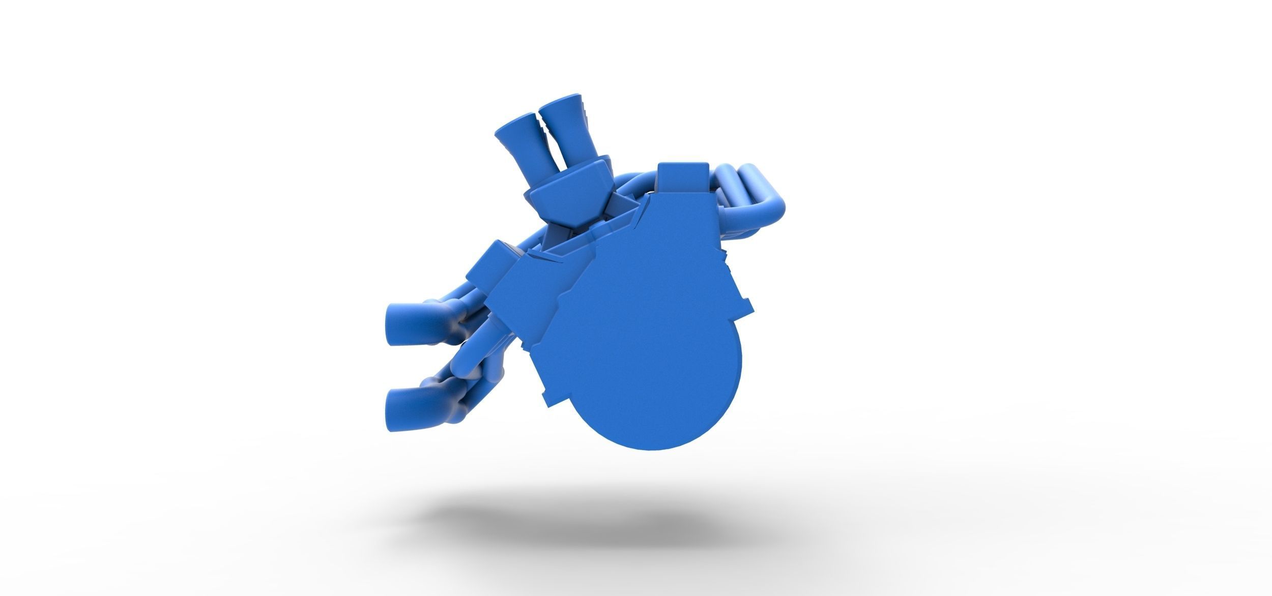 Engine V8 for Supermodified race car Scale 1 to 25 3D print model_10