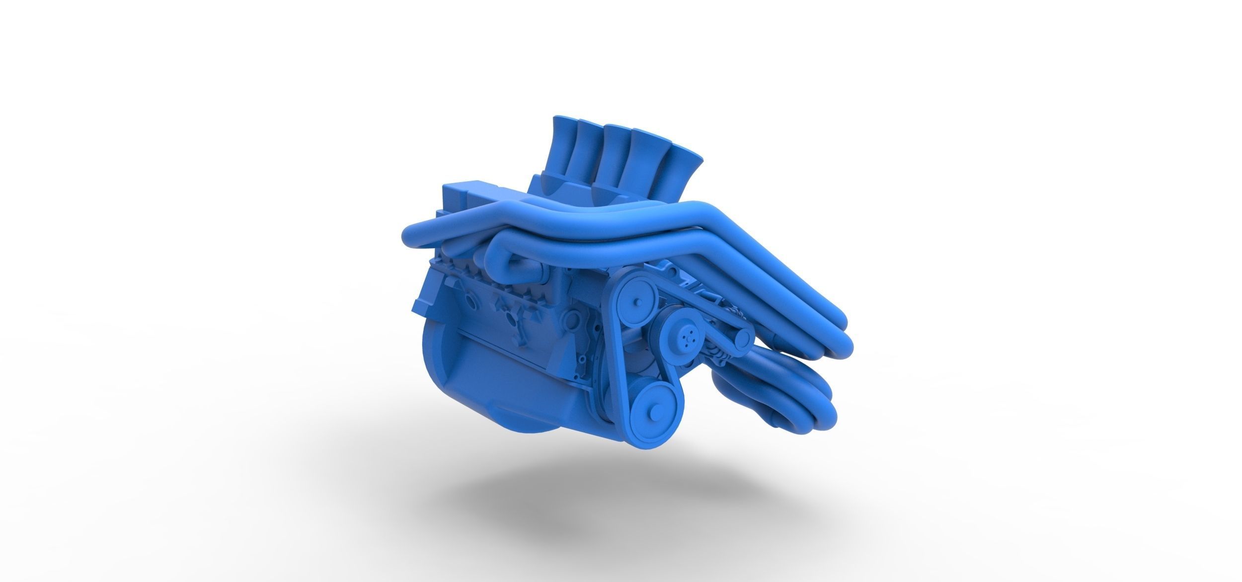 Engine V8 for Supermodified race car Scale 1 to 25 3D print model_15