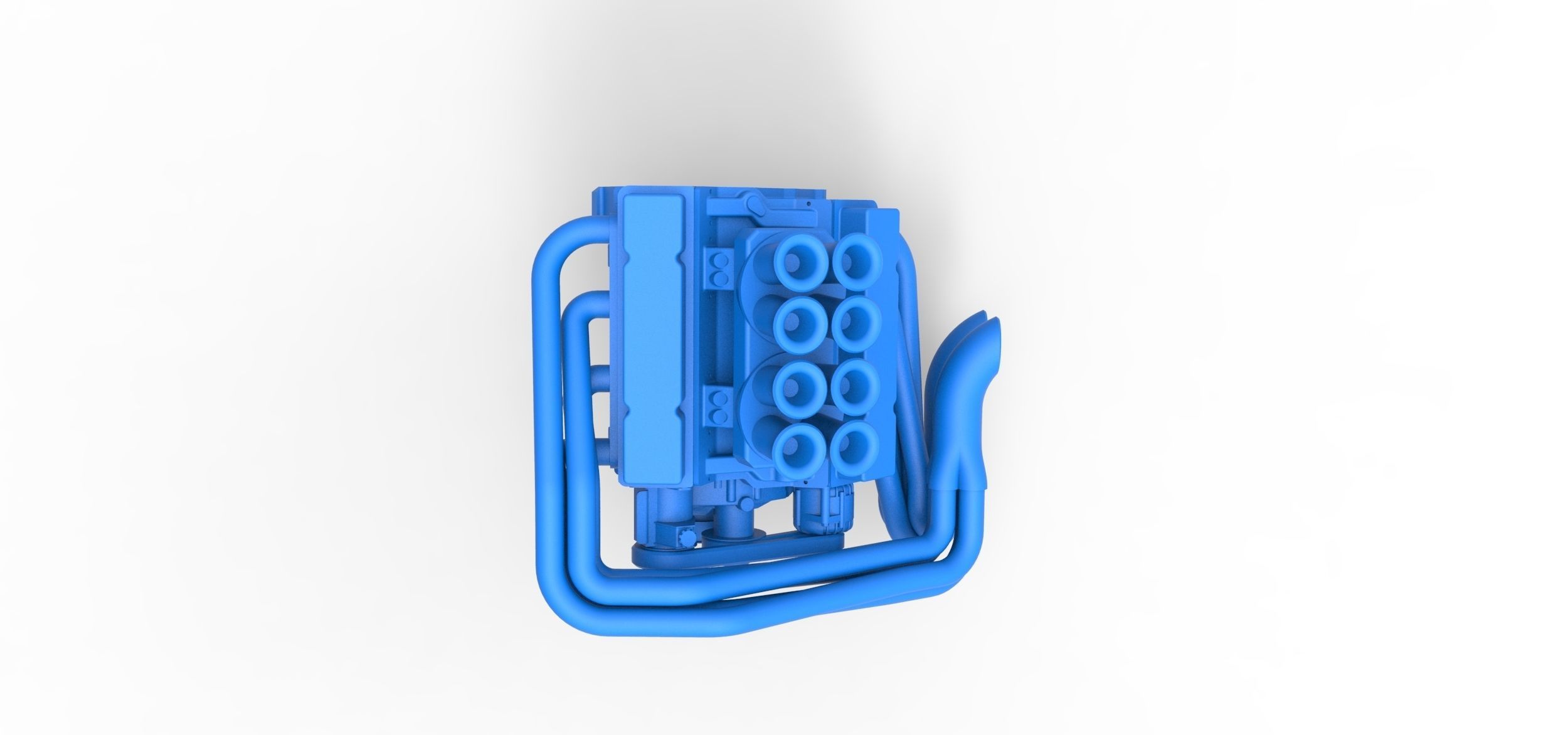 Engine V8 for Supermodified race car Scale 1 to 25 3D print model_6