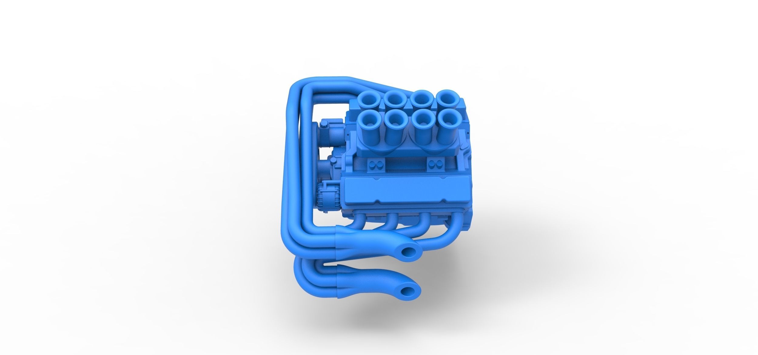 Engine V8 for Supermodified race car Scale 1 to 25 3D print model_8