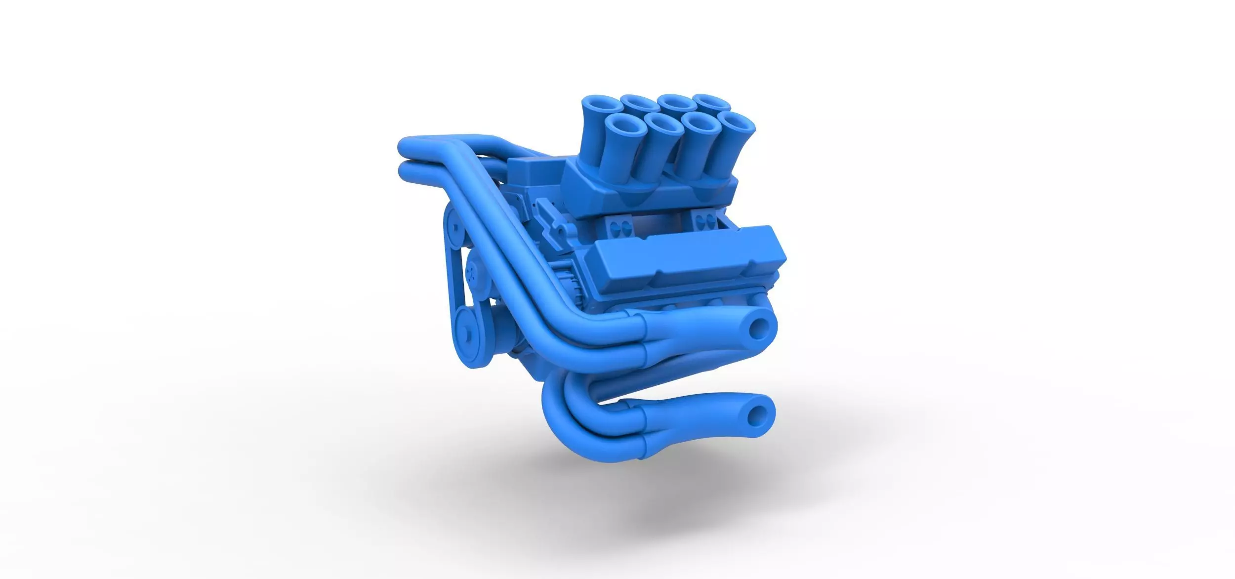 Engine V8 for Supermodified race car Scale 1 to 25 3D print model_0