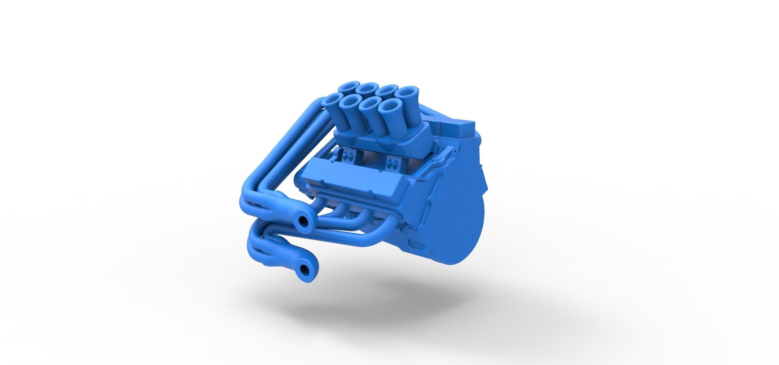 Engine V8 for Supermodified race car Scale 1 to 25 3D print model_9