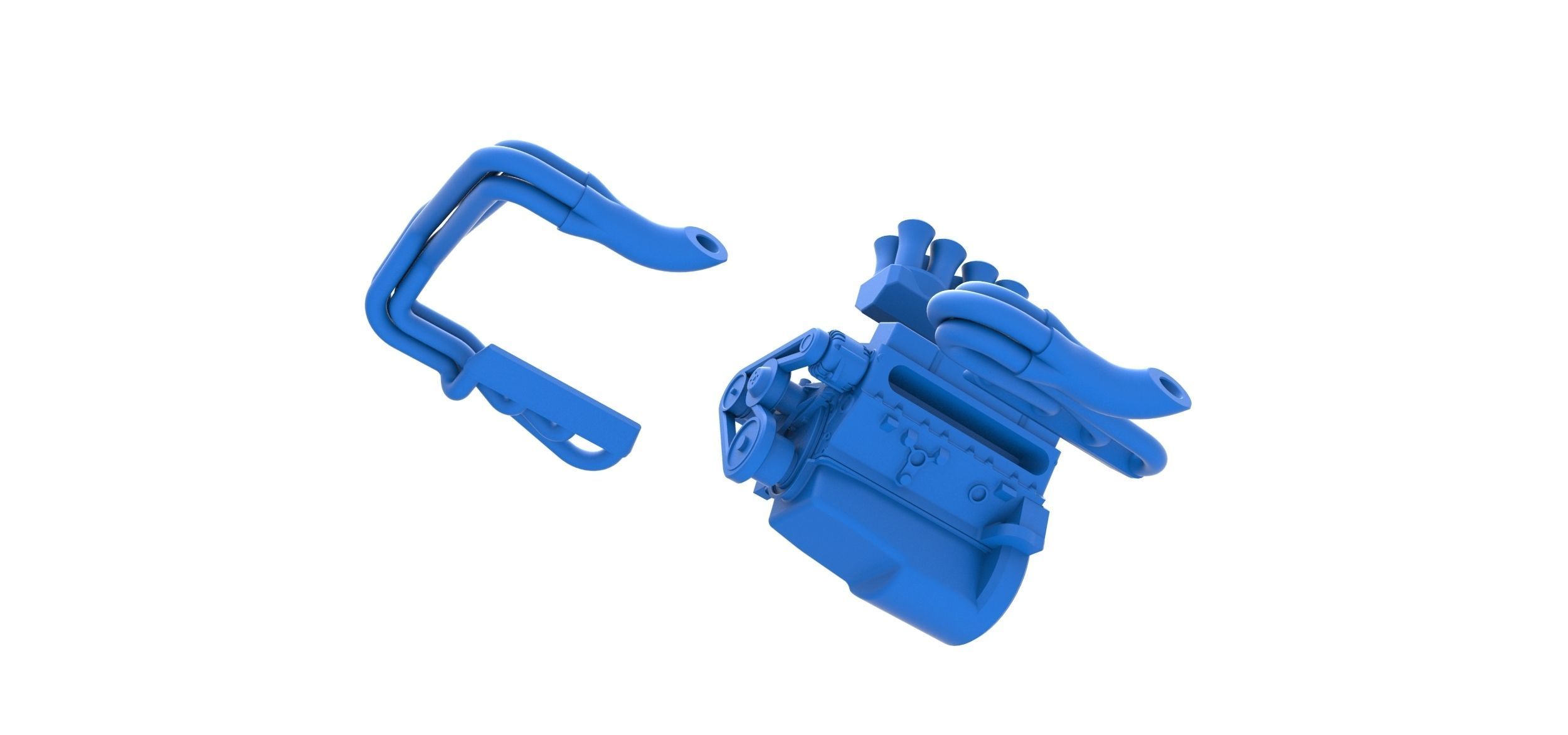 Engine V8 for Supermodified race car Scale 1 to 25 3D print model_18