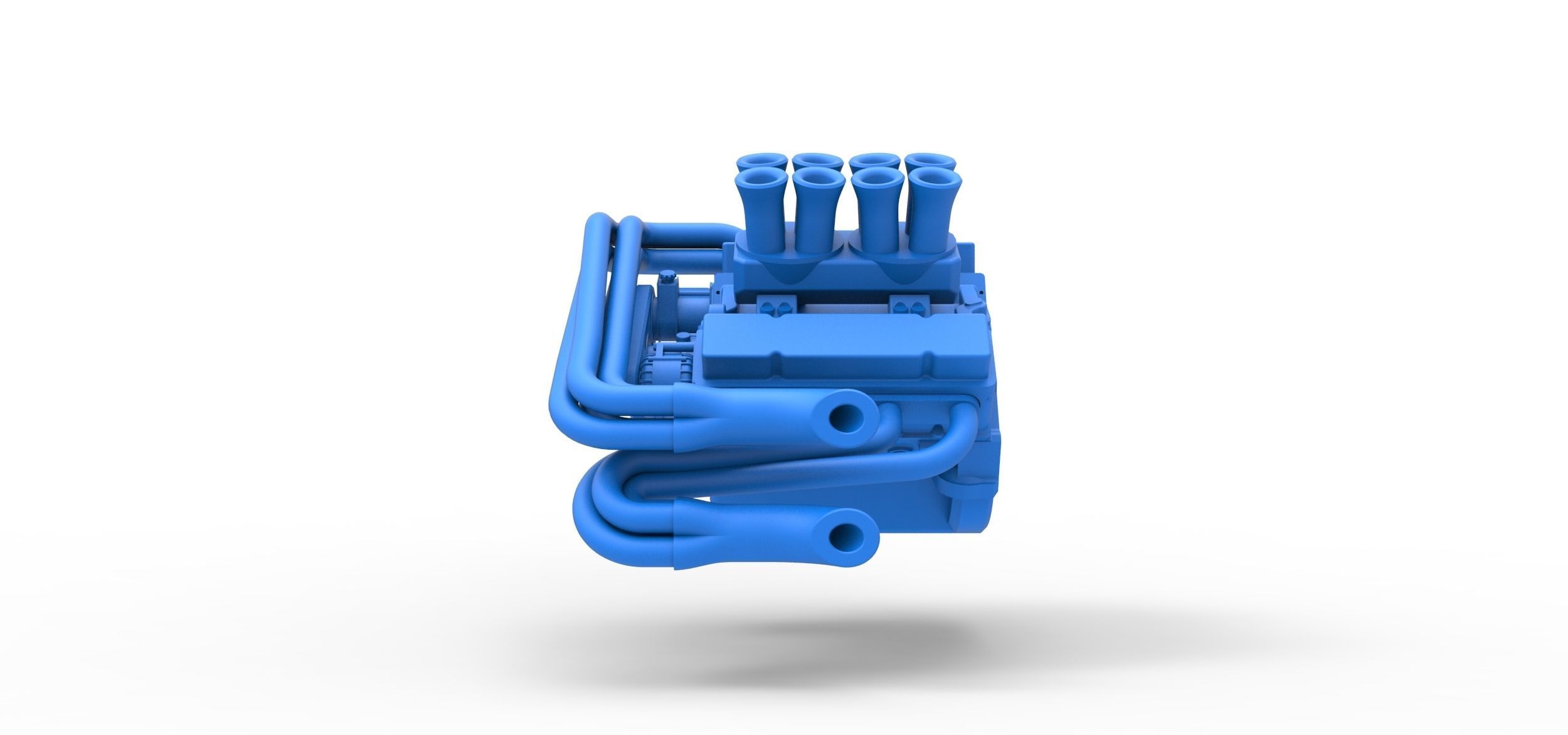 Engine V8 for Supermodified race car Scale 1 to 25 3D print model_7