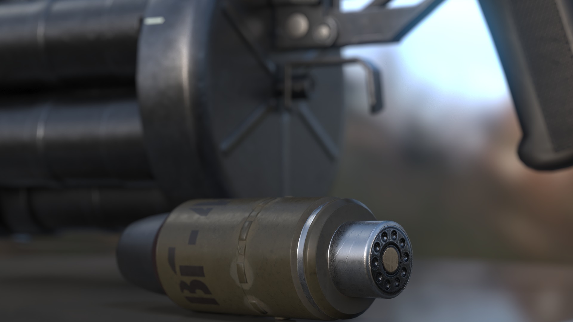 6G30 Grenade Launcher Low-poly 3D model_8