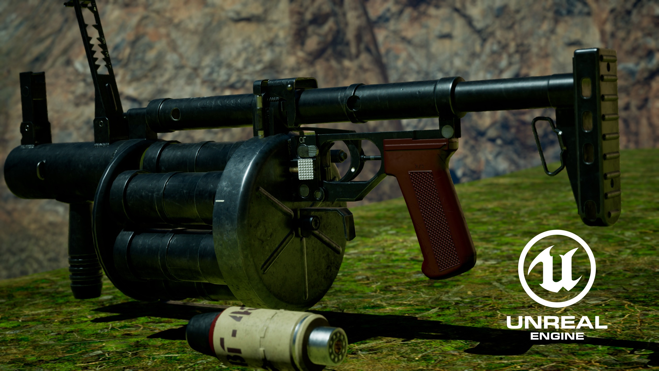 6G30 Grenade Launcher Low-poly 3D model_10