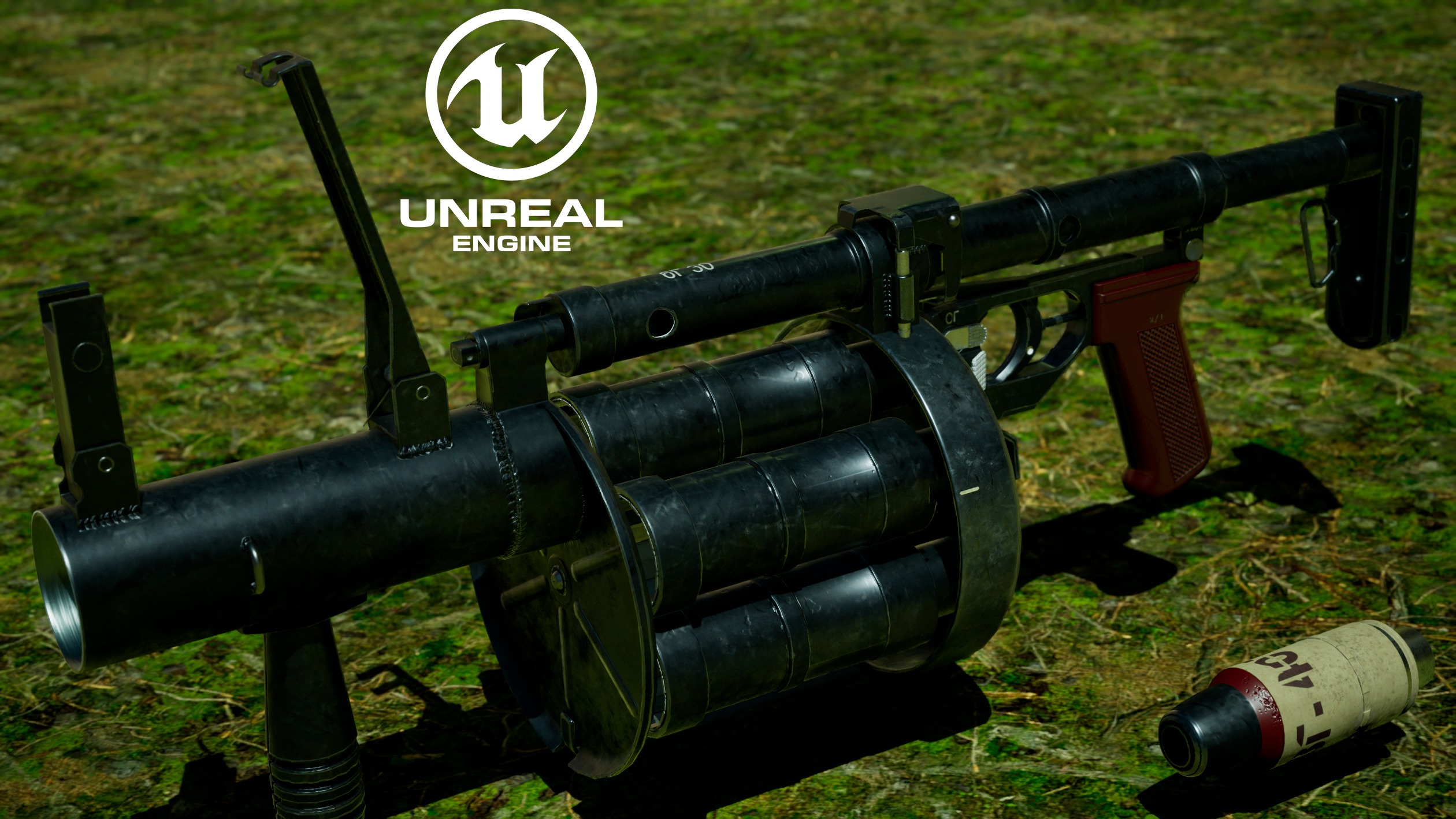 6G30 Grenade Launcher Low-poly 3D model_13