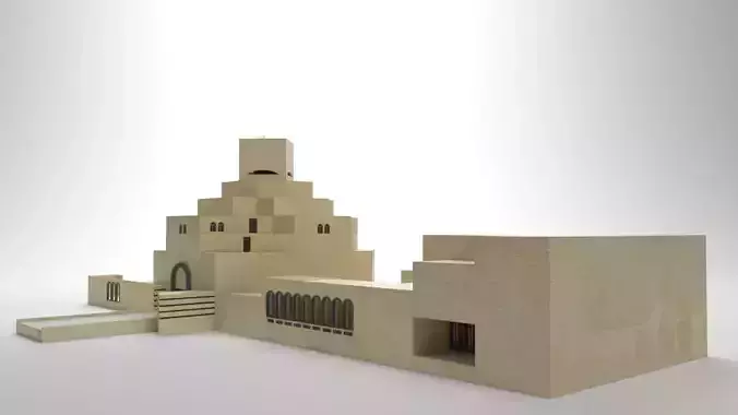 Museum of Islamic Art Qatar Low-poly 3D model