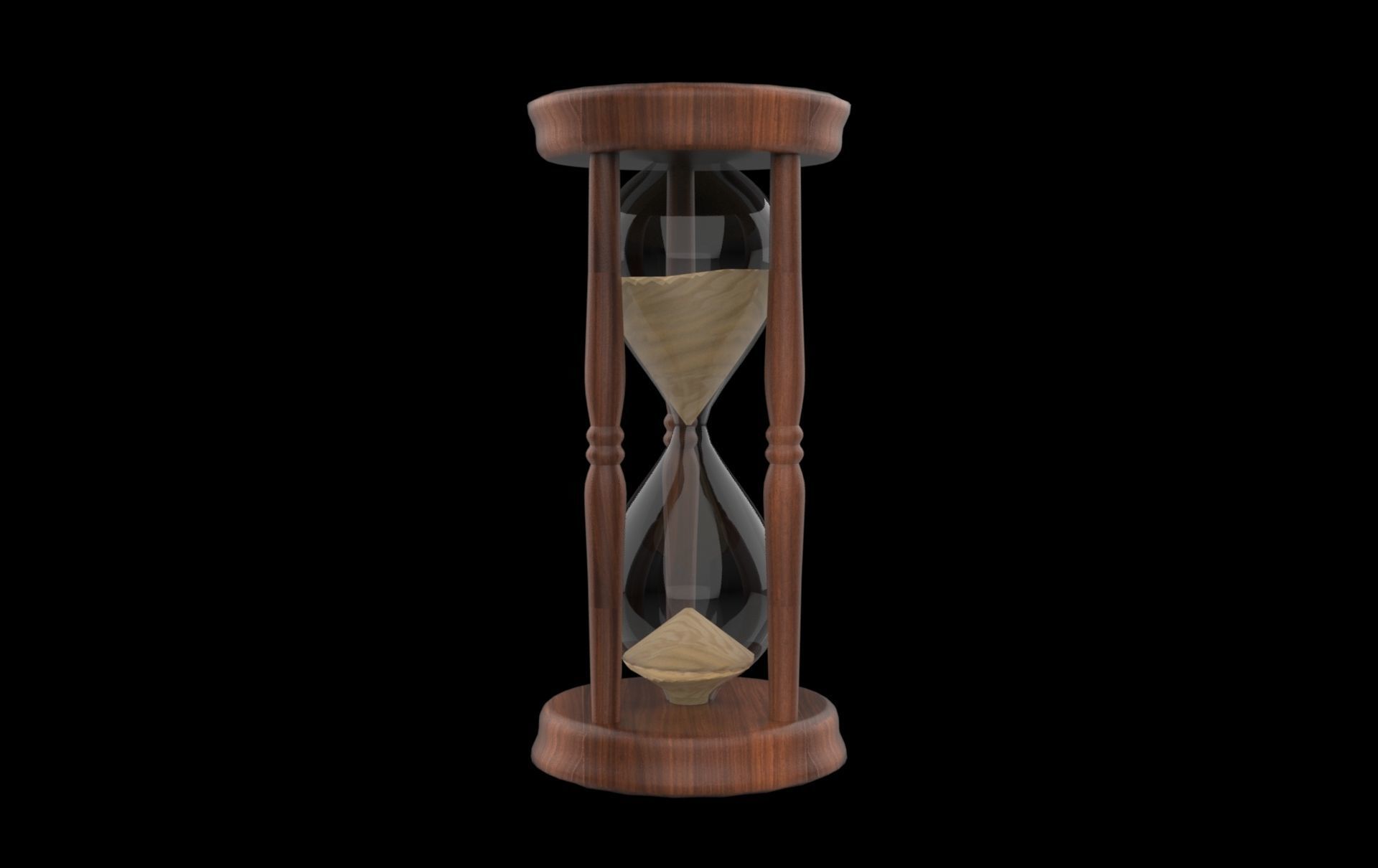 Hour Glass Low-poly 3D model_2