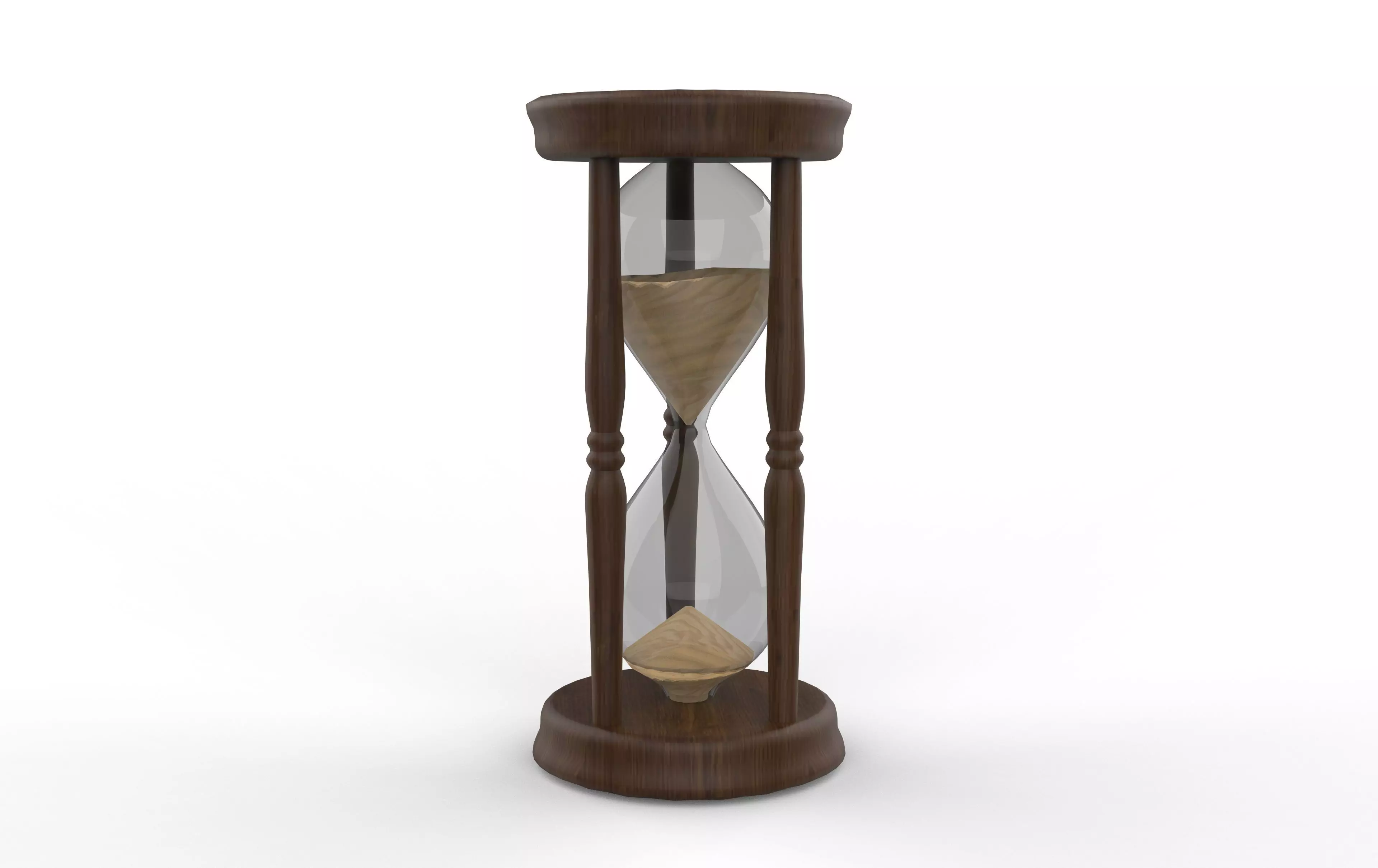 Hour Glass Low-poly 3D model_0