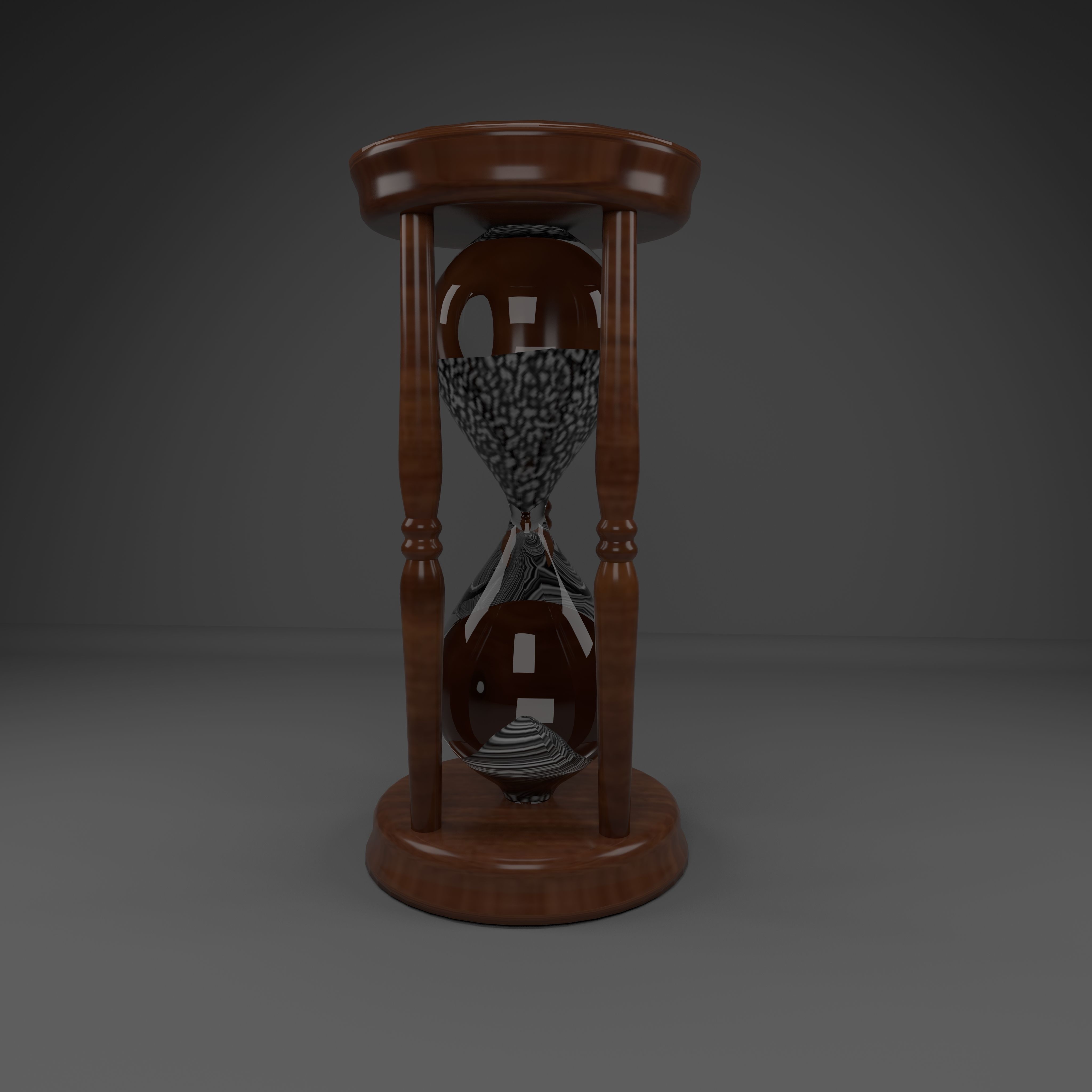 Hour Glass Low-poly 3D model_3
