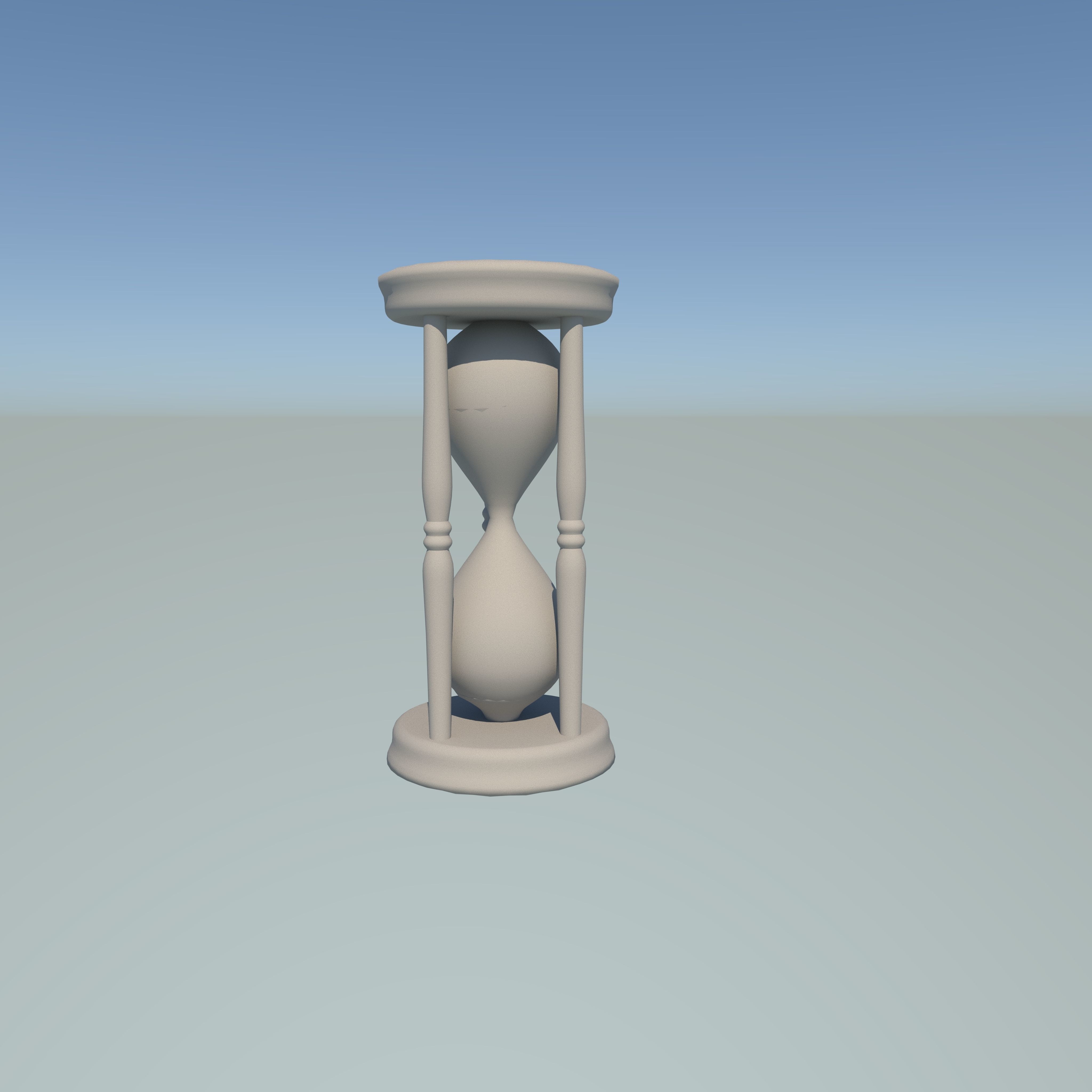 Hour Glass Low-poly 3D model_1