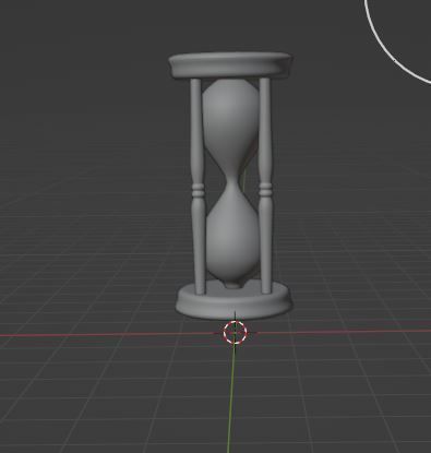 Hour Glass Low-poly 3D model_7