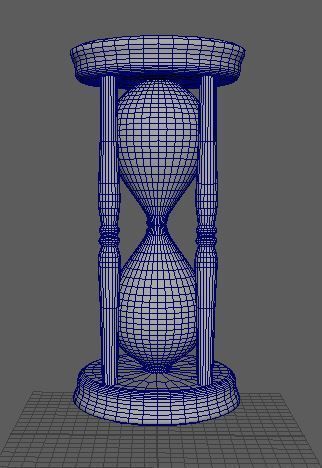 Hour Glass Low-poly 3D model_6